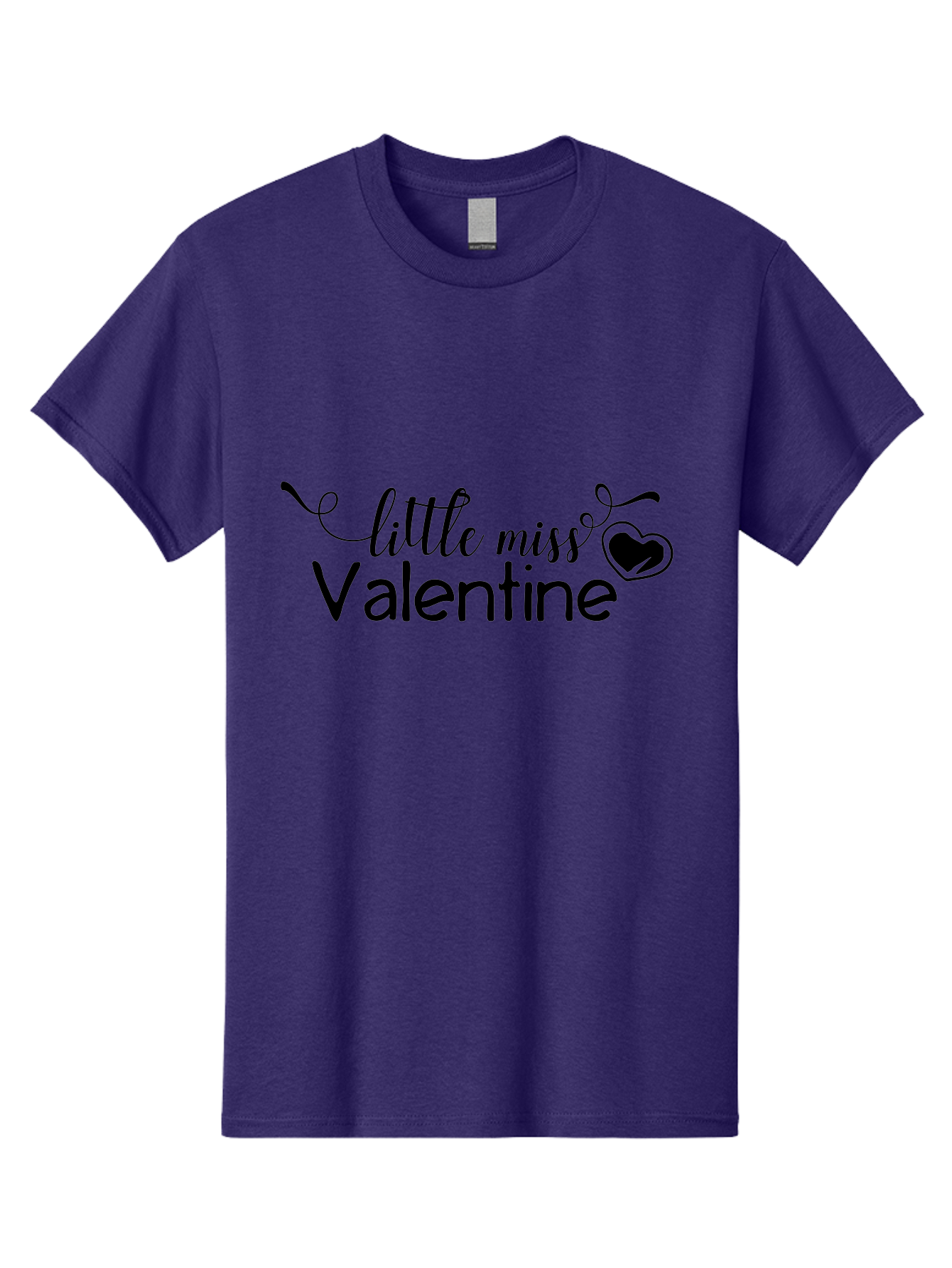 Little-Miss-Valentine Men'S Graphic Tee, 100% Cotton, Comfortable Casual Summer Wear, Machine Washable, Valentine'S Day Graphic, Little Miss Valentine Text, Heart Decoration, Love Symbol, Black Font, Cute Design, Valentine'S Day Cards, Aac958 7