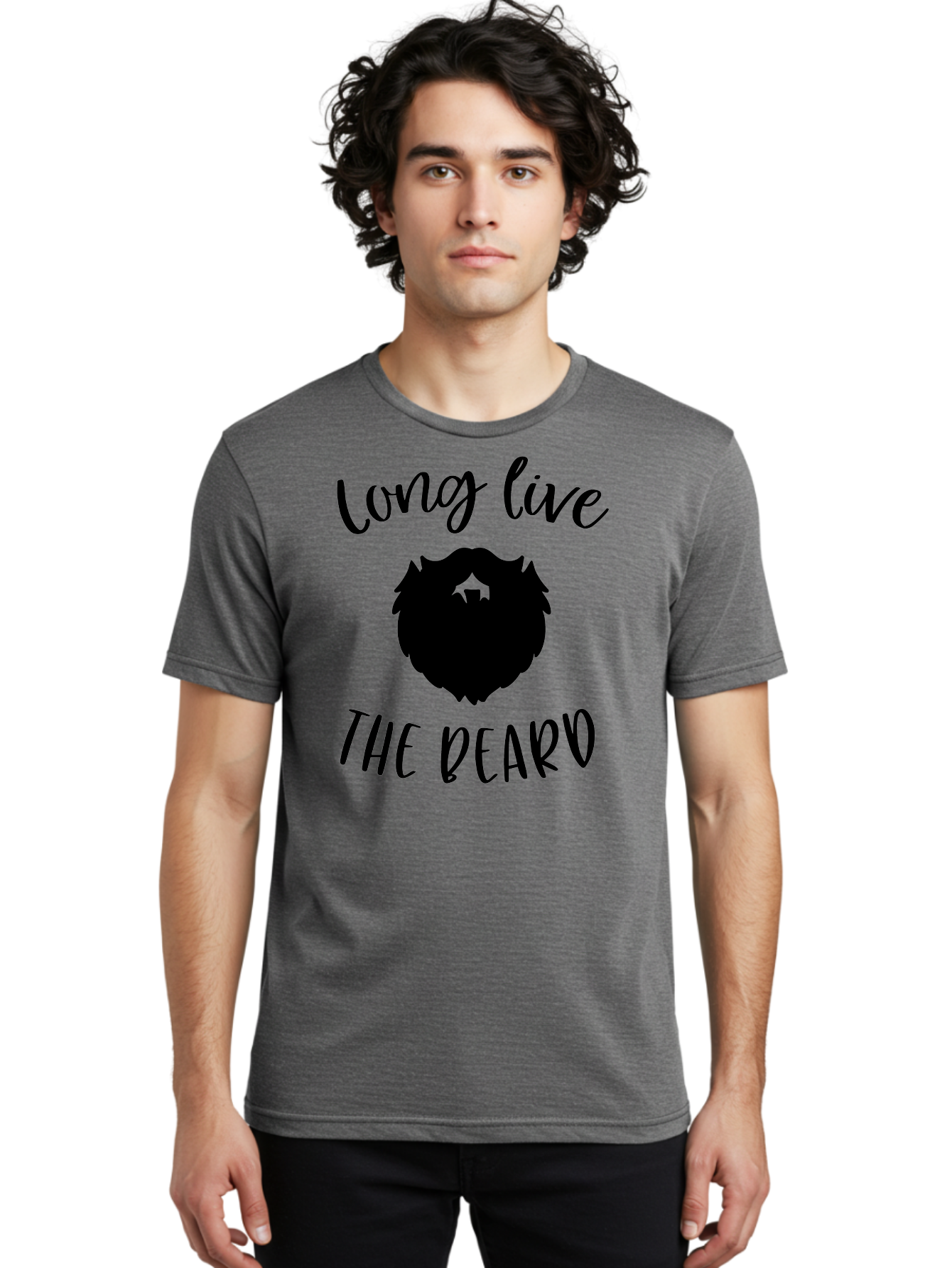Long-Live-The-Beard Men'S Graphic Tee, 100% Cotton, Comfortable Casual Summer Wear, Machine Washable, Beard Logo, Hipster Culture, Stylish Design, Beard Appreciation, Long Live The Beard, Trendy Graphics, Modern Hipster, Fashionable Beards Aac965 4