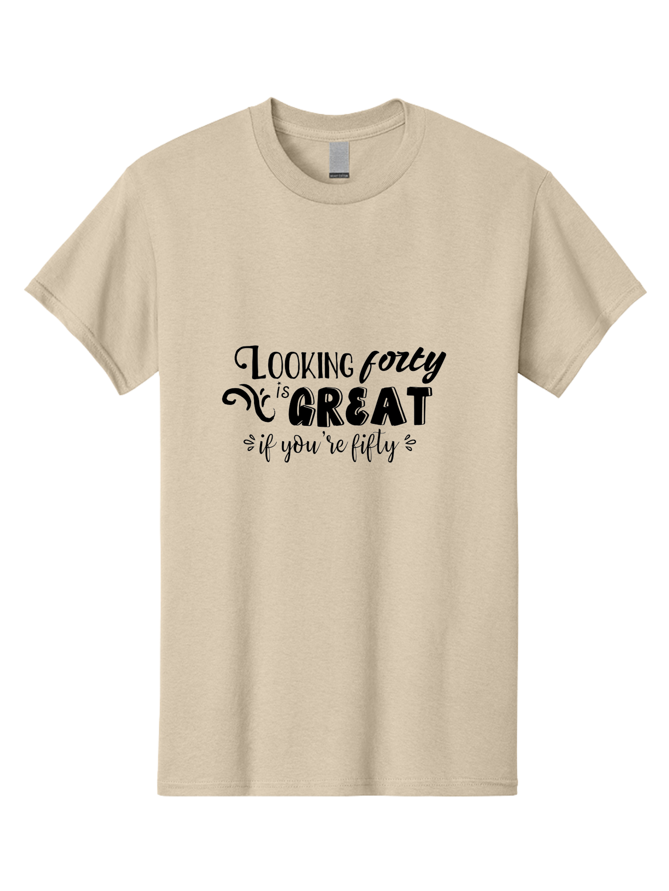 Looking-Forty-Is-Great Men'S Graphic Tee, 100% Cotton, Comfortable Casual Summer Wear, Machine Washable, Funny Quotes, Age Is Just A Number, Humor, Witty Sayings, Funny T-Shirts, Sarcastic Quotes, Funny Slogans, Great Designs Aac967 15