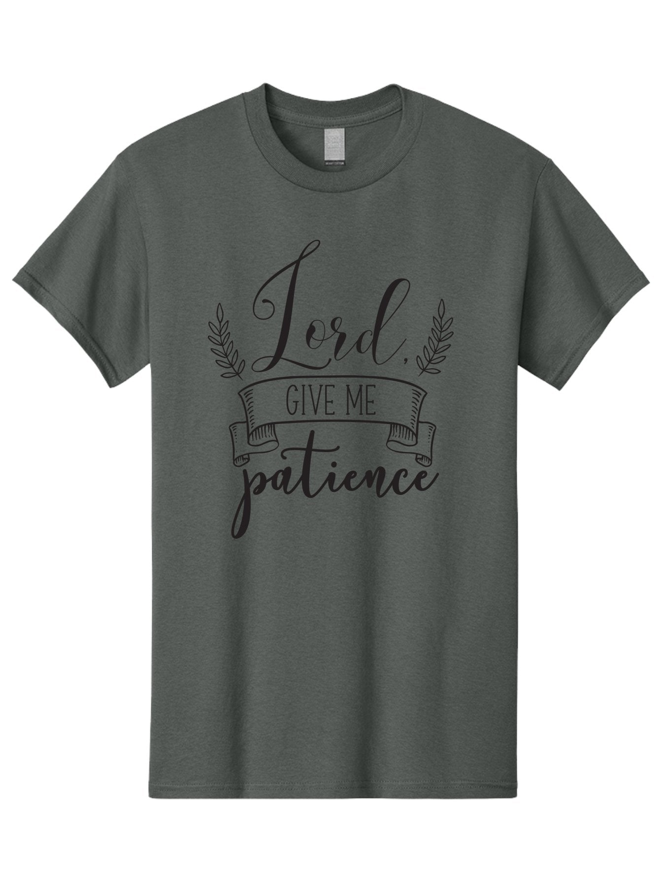 Lord-Give-Me-Patience Men'S Graphic Tee, 100% Cotton, Comfortable Casual Summer Wear, Machine Washable, Inspirational Quote, Motivational Phrase, Lord Give Me Patience, Religious Text, Faith-Based Design, Scripture Quote, Aac969 4