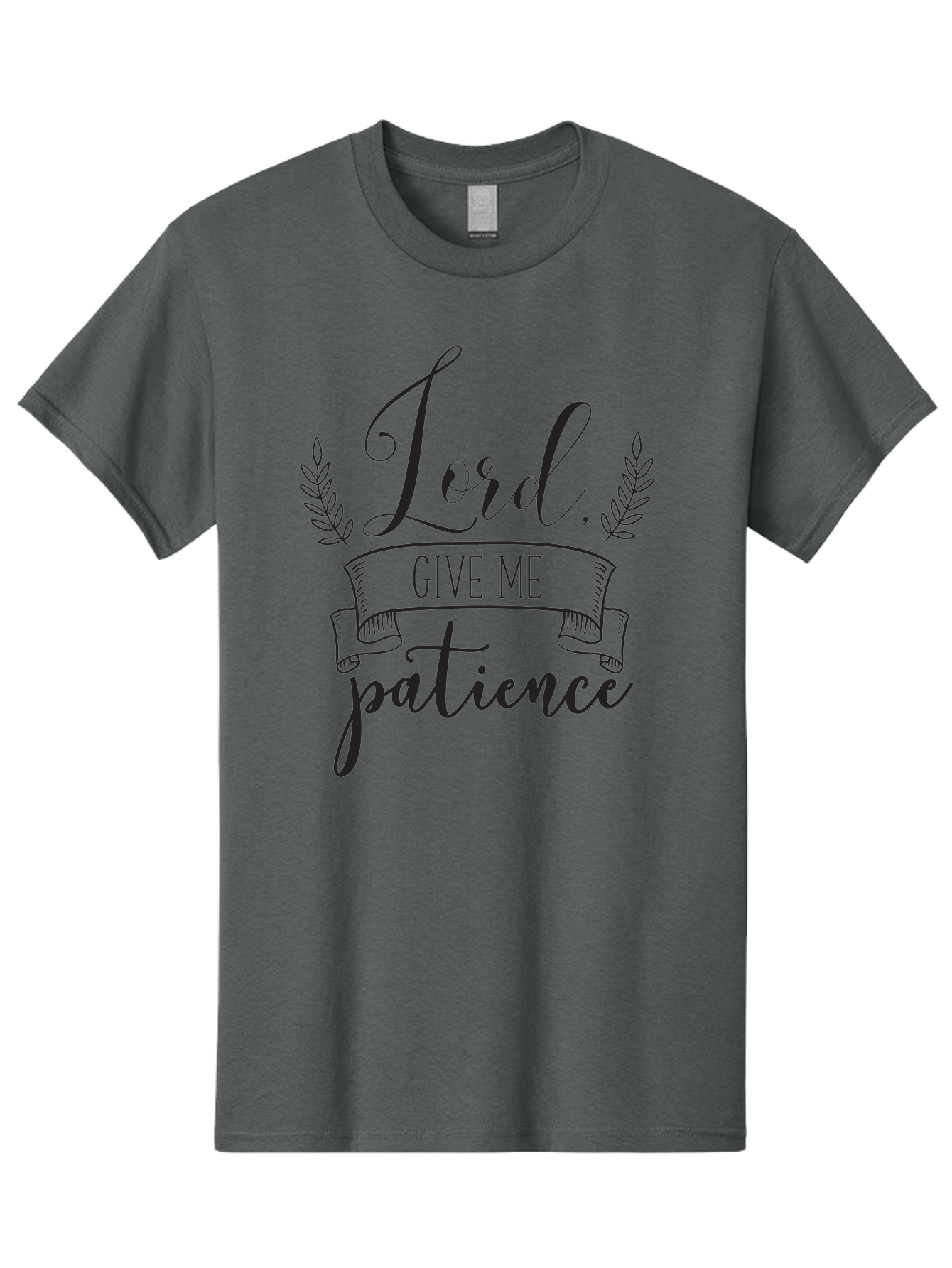 Lord-Give-Me-Patience Men'S Graphic Tee, 100% Cotton, Comfortable Casual Summer Wear, Machine Washable, Inspirational Quote, Motivational Phrase, Lord Give Me Patience, Religious Text, Faith-Based Design, Scripture Quote, Aac969 23