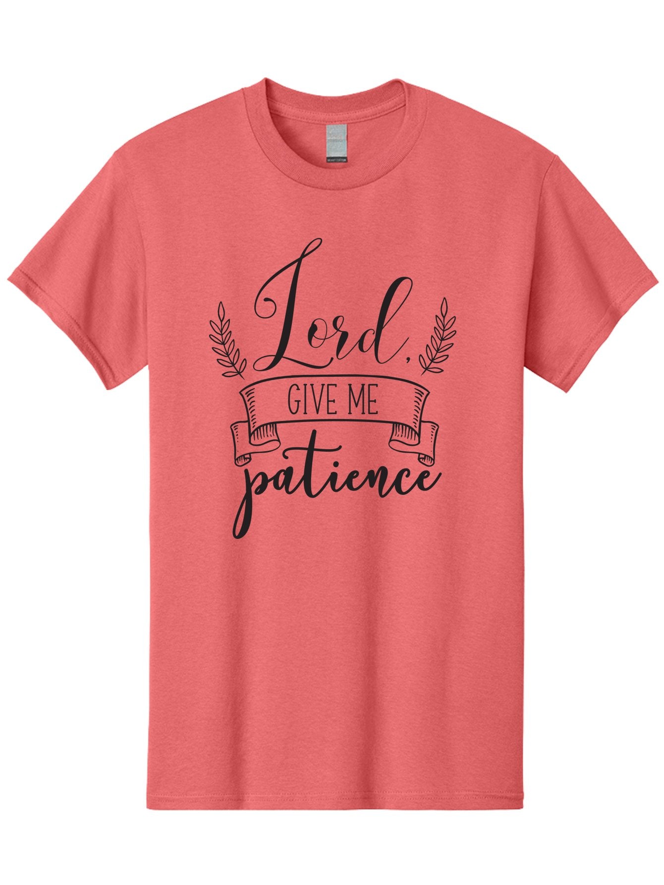 Lord-Give-Me-Patience Men'S Graphic Tee, 100% Cotton, Comfortable Casual Summer Wear, Machine Washable, Inspirational Quote, Motivational Phrase, Lord Give Me Patience, Religious Text, Faith-Based Design, Scripture Quote, Aac969 5