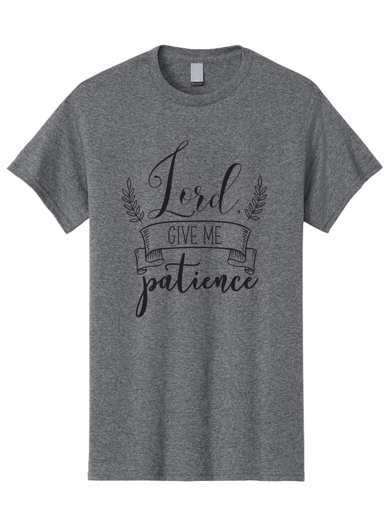 Lord-Give-Me-Patience Men'S Graphic Tee, 100% Cotton, Comfortable Casual Summer Wear, Machine Washable, Inspirational Quote, Motivational Phrase, Lord Give Me Patience, Religious Text, Faith-Based Design, Scripture Quote, Aac969 11