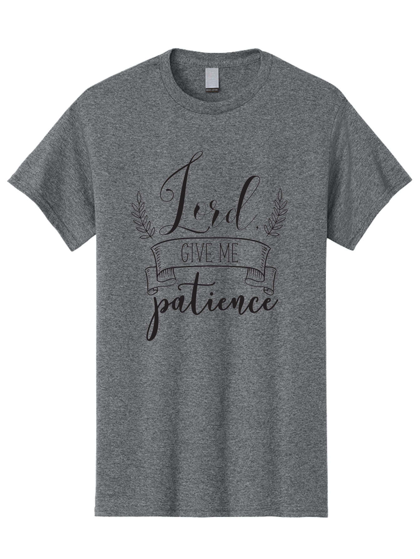 Lord-Give-Me-Patience Men'S Graphic Tee, 100% Cotton, Comfortable Casual Summer Wear, Machine Washable, Inspirational Quote, Motivational Phrase, Lord Give Me Patience, Religious Text, Faith-Based Design, Scripture Quote, Aac969 7