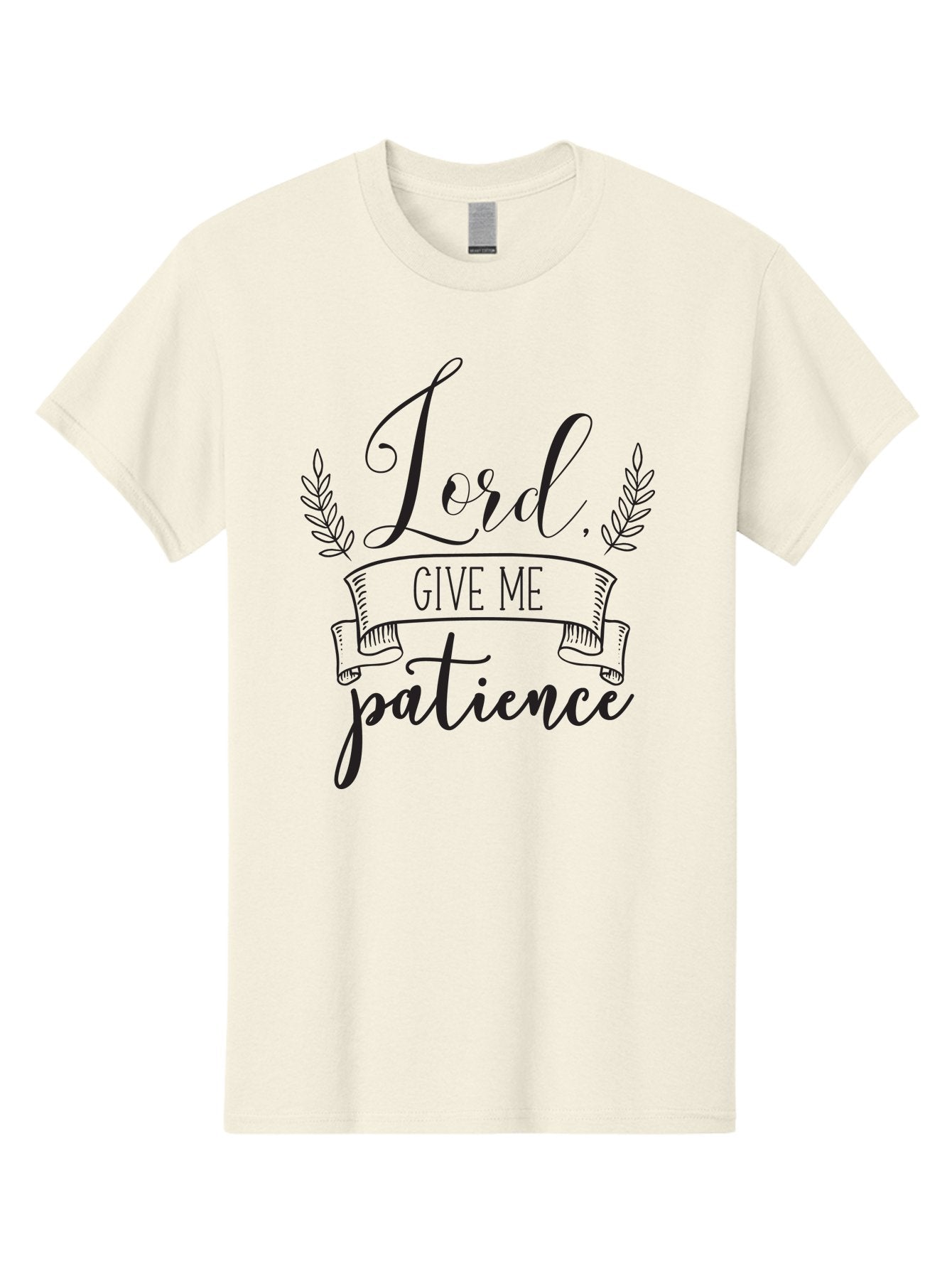 Lord-Give-Me-Patience Men'S Graphic Tee, 100% Cotton, Comfortable Casual Summer Wear, Machine Washable, Inspirational Quote, Motivational Phrase, Lord Give Me Patience, Religious Text, Faith-Based Design, Scripture Quote, Aac969 8