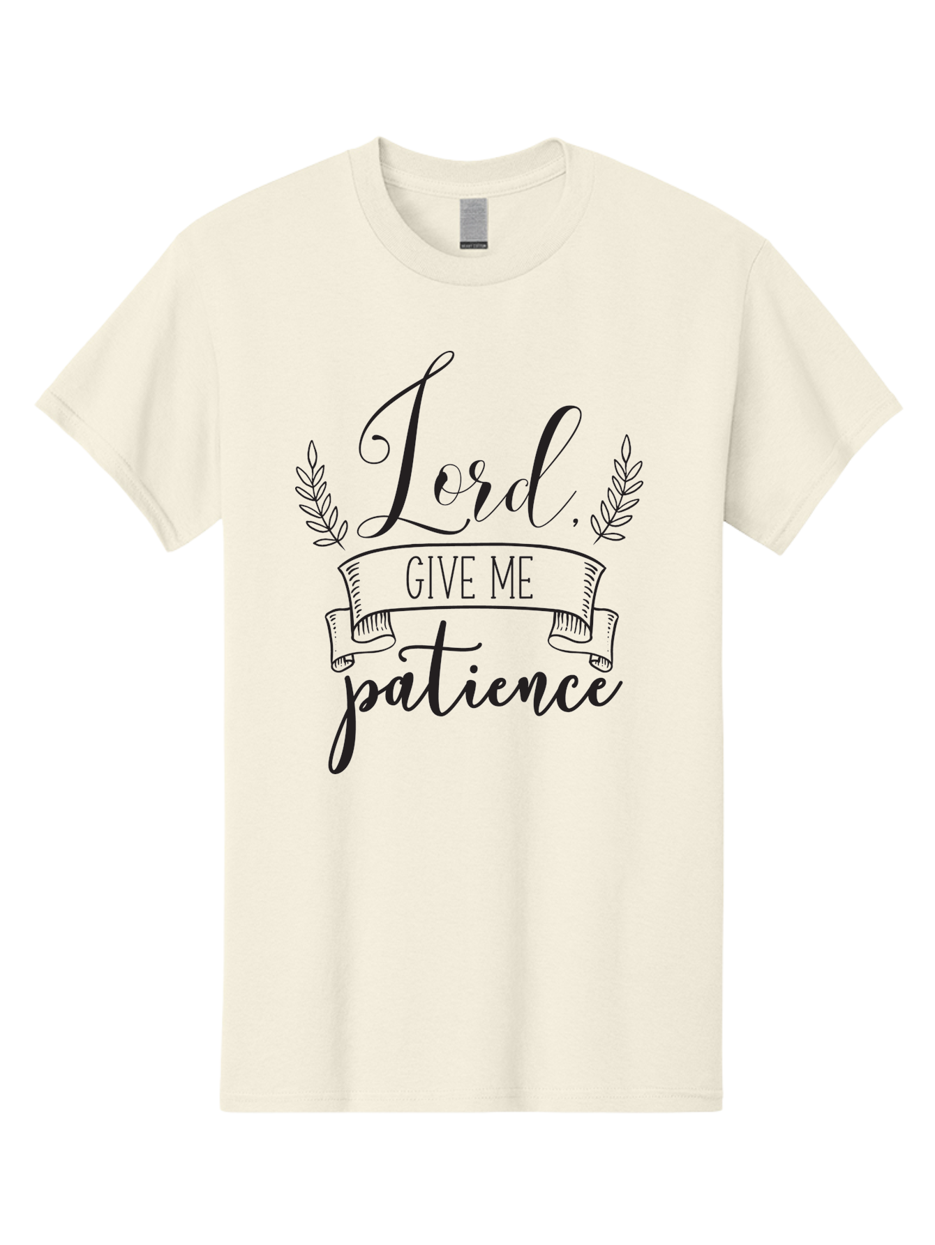 Lord-Give-Me-Patience Men'S Graphic Tee, 100% Cotton, Comfortable Casual Summer Wear, Machine Washable, Inspirational Quote, Motivational Phrase, Lord Give Me Patience, Religious Text, Faith-Based Design, Scripture Quote, Aac969 11