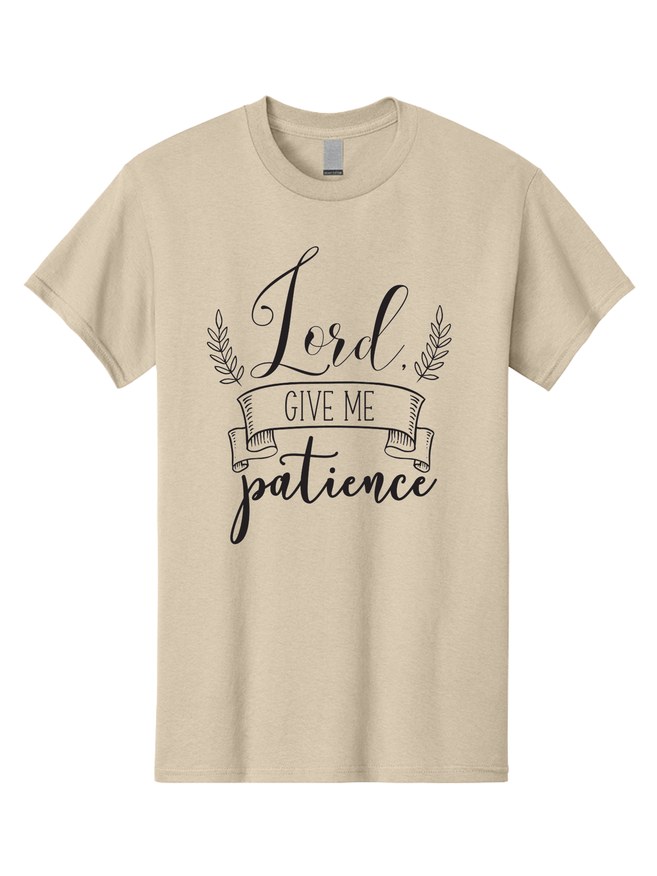 Lord-Give-Me-Patience Men'S Graphic Tee, 100% Cotton, Comfortable Casual Summer Wear, Machine Washable, Inspirational Quote, Motivational Phrase, Lord Give Me Patience, Religious Text, Faith-Based Design, Scripture Quote, Aac969 9