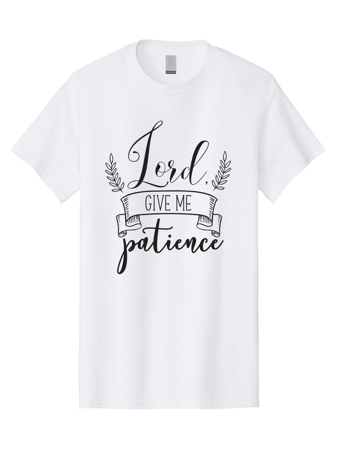 Lord-Give-Me-Patience Men'S Graphic Tee, 100% Cotton, Comfortable Casual Summer Wear, Machine Washable, Inspirational Quote, Motivational Phrase, Lord Give Me Patience, Religious Text, Faith-Based Design, Scripture Quote, Aac969 14
