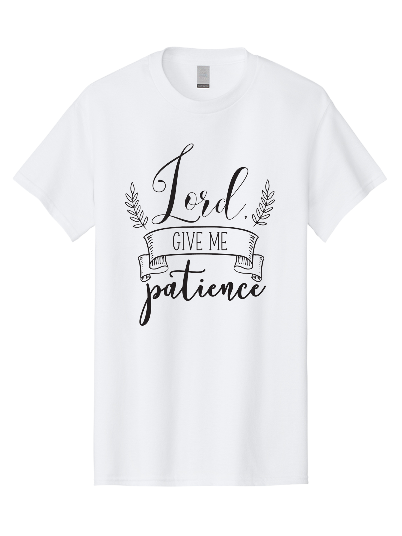 Lord-Give-Me-Patience Men'S Graphic Tee, 100% Cotton, Comfortable Casual Summer Wear, Machine Washable, Inspirational Quote, Motivational Phrase, Lord Give Me Patience, Religious Text, Faith-Based Design, Scripture Quote, Aac969 3
