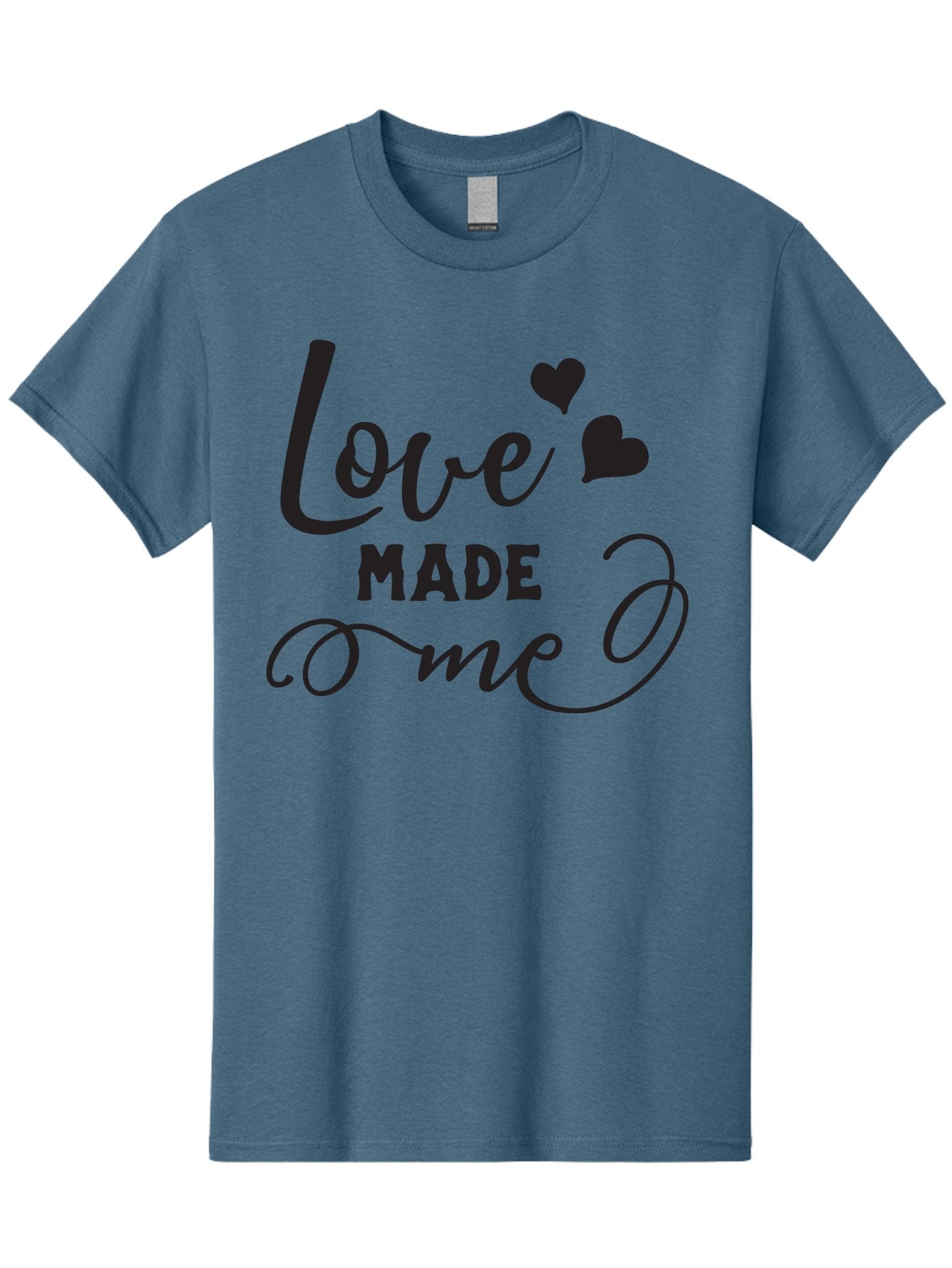Love-Made-Me Men'S Graphic Tee, 100% Cotton, Comfortable Casual Summer Wear, Machine Washable, Love Quote, Heartwarming Phrase, Love Made Me, Inspirational Text, Black Text, Cursive Font, Heart Symbols, Love Message, Affectionate Words Aac979 14