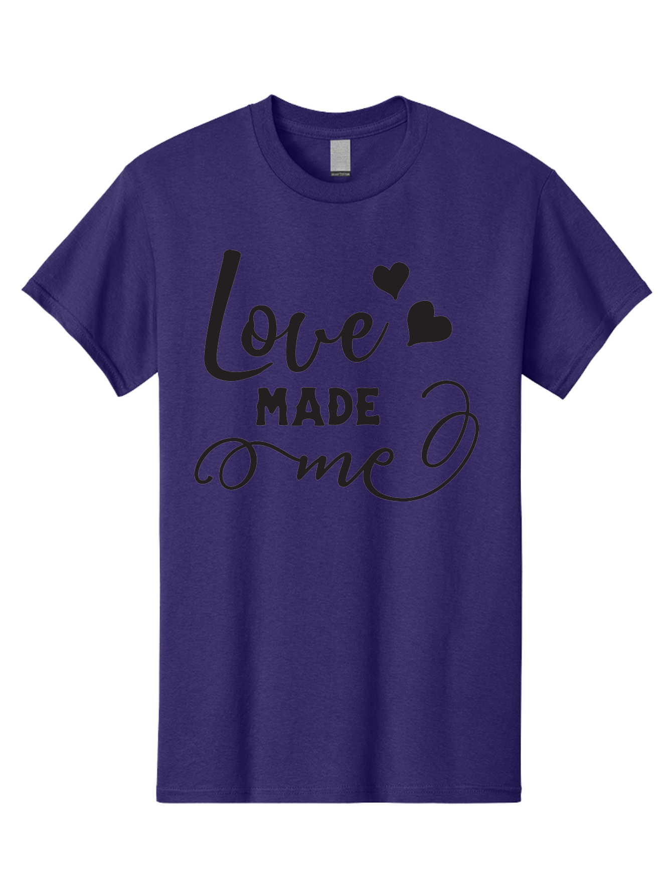 Love-Made-Me Men'S Graphic Tee, 100% Cotton, Comfortable Casual Summer Wear, Machine Washable, Love Quote, Heartwarming Phrase, Love Made Me, Inspirational Text, Black Text, Cursive Font, Heart Symbols, Love Message, Affectionate Words Aac979 25