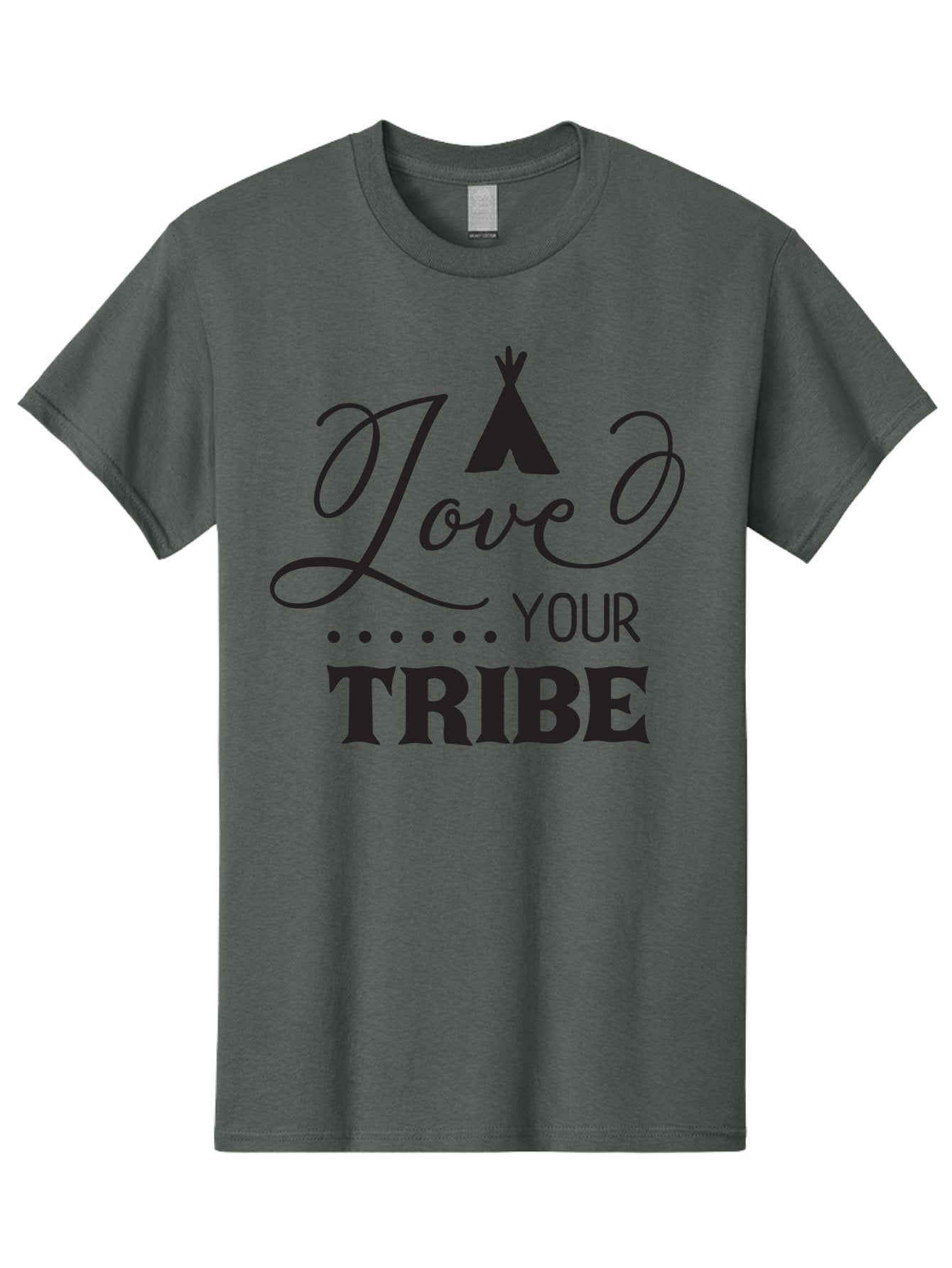 Love-Your-Tribe Men'S Graphic Tee, 100% Cotton, Comfortable Casual Summer Wear, Machine Washable, Love Your Tribe, Tribal Love, Motivational Quote, Inspirational Saying, Teepee Symbol, Unity Phrase, Community Message, Typographic Art Aac982 13