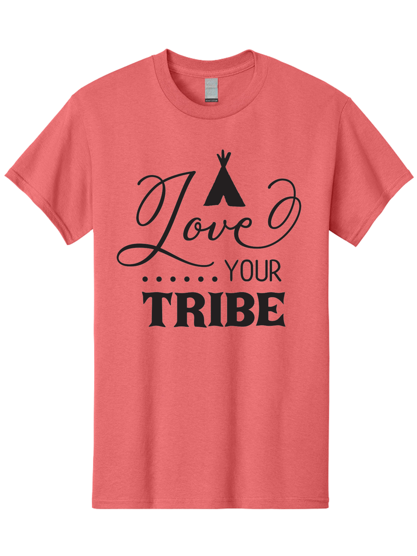 Love-Your-Tribe Men'S Graphic Tee, 100% Cotton, Comfortable Casual Summer Wear, Machine Washable, Love Your Tribe, Tribal Love, Motivational Quote, Inspirational Saying, Teepee Symbol, Unity Phrase, Community Message, Typographic Art Aac982 13