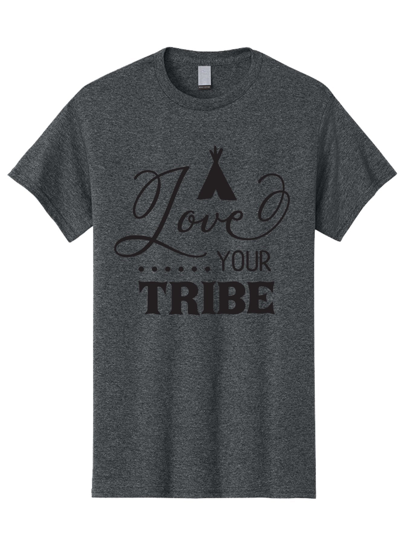 Love-Your-Tribe Men'S Graphic Tee, 100% Cotton, Comfortable Casual Summer Wear, Machine Washable, Love Your Tribe, Tribal Love, Motivational Quote, Inspirational Saying, Teepee Symbol, Unity Phrase, Community Message, Typographic Art Aac982 10