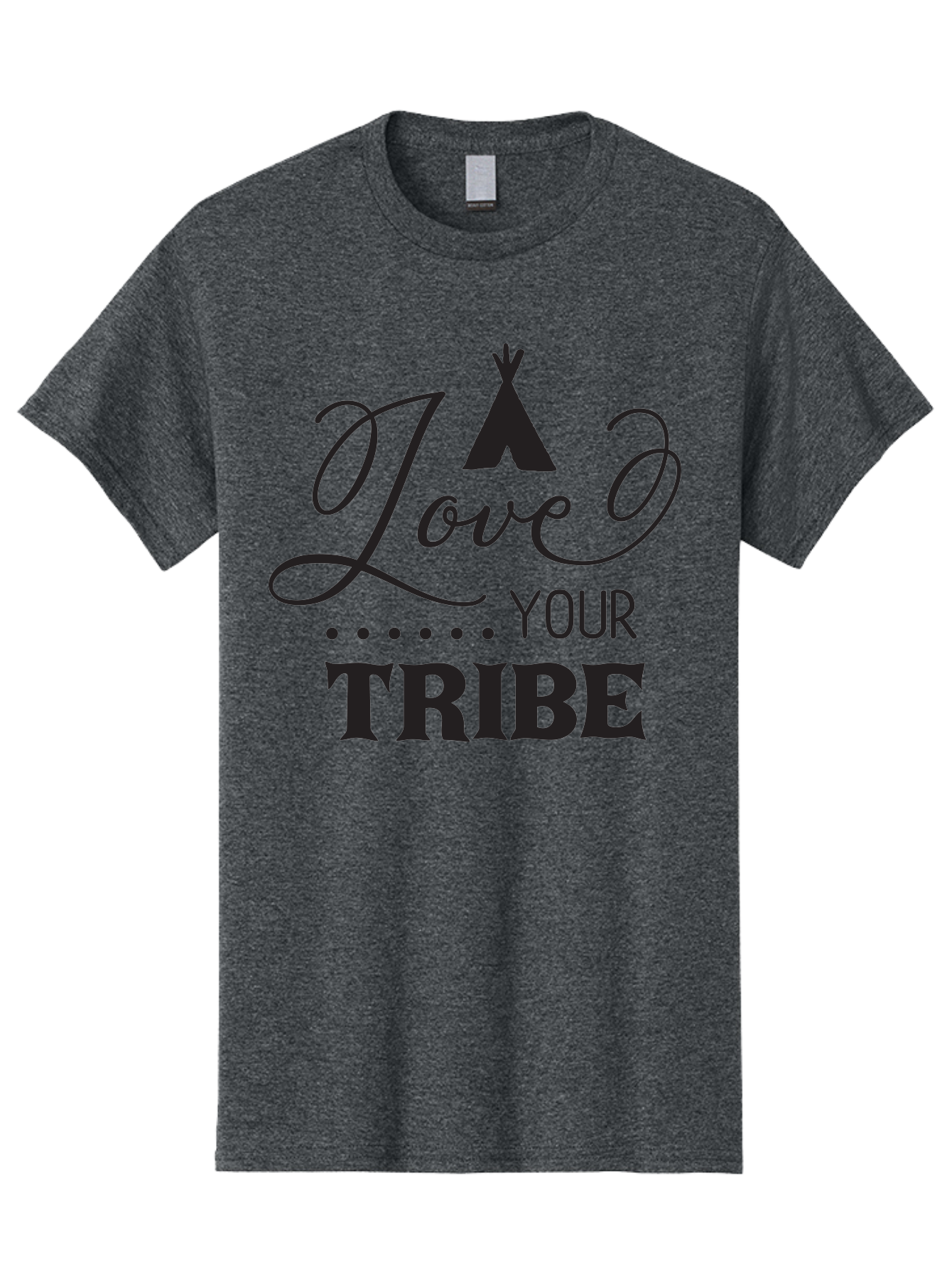 Love-Your-Tribe Men'S Graphic Tee, 100% Cotton, Comfortable Casual Summer Wear, Machine Washable, Love Your Tribe, Tribal Love, Motivational Quote, Inspirational Saying, Teepee Symbol, Unity Phrase, Community Message, Typographic Art Aac982 27