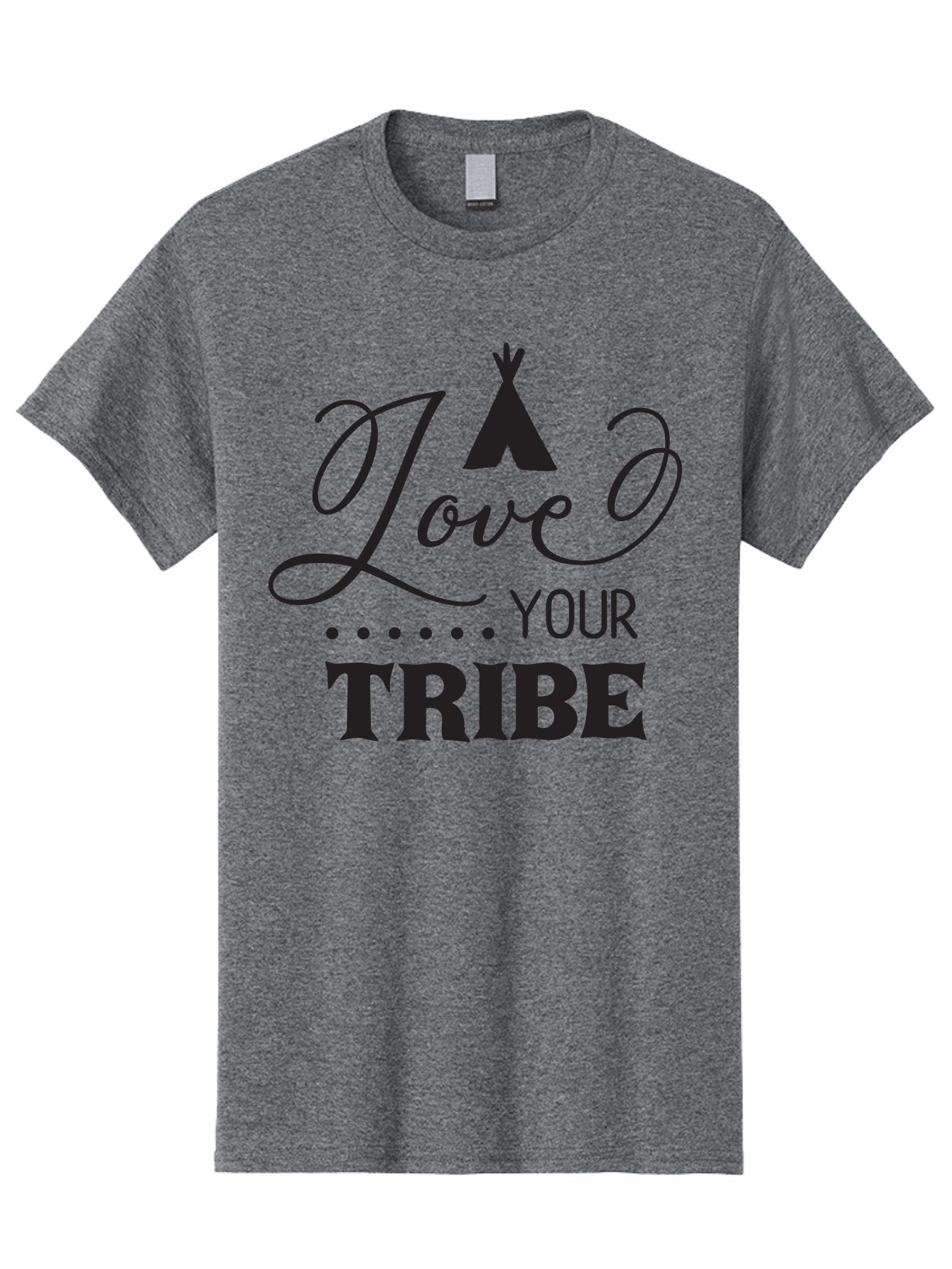 Love-Your-Tribe Men'S Graphic Tee, 100% Cotton, Comfortable Casual Summer Wear, Machine Washable, Love Your Tribe, Tribal Love, Motivational Quote, Inspirational Saying, Teepee Symbol, Unity Phrase, Community Message, Typographic Art Aac982 8