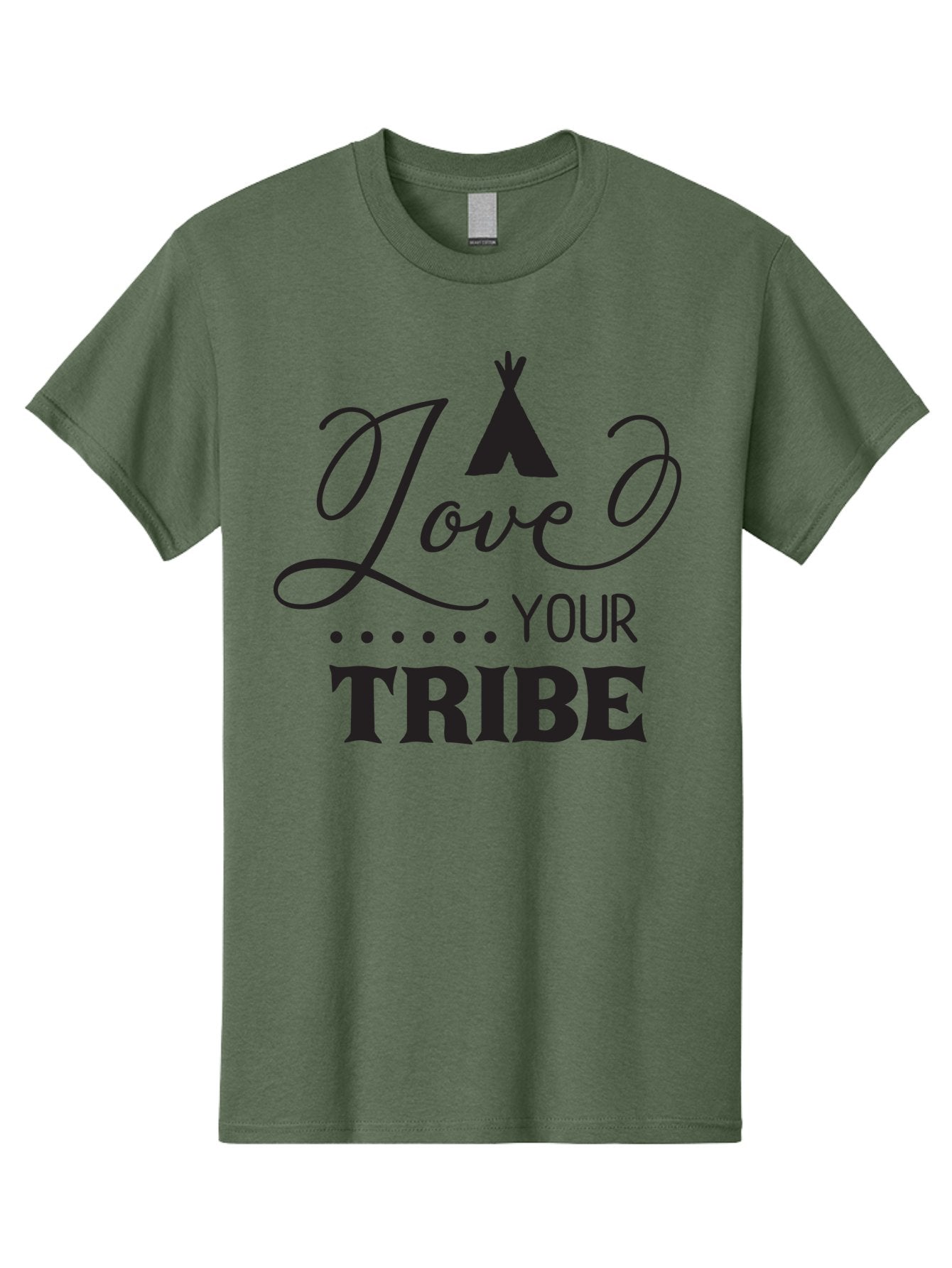 Love-Your-Tribe Men'S Graphic Tee, 100% Cotton, Comfortable Casual Summer Wear, Machine Washable, Love Your Tribe, Tribal Love, Motivational Quote, Inspirational Saying, Teepee Symbol, Unity Phrase, Community Message, Typographic Art Aac982 14