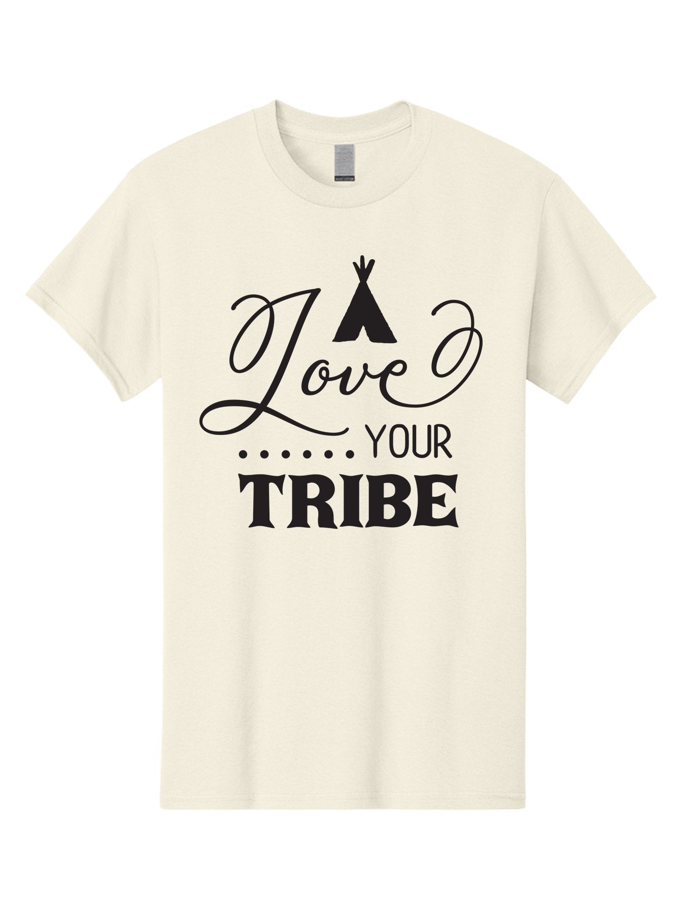 Love-Your-Tribe Men'S Graphic Tee, 100% Cotton, Comfortable Casual Summer Wear, Machine Washable, Love Your Tribe, Tribal Love, Motivational Quote, Inspirational Saying, Teepee Symbol, Unity Phrase, Community Message, Typographic Art Aac982 11