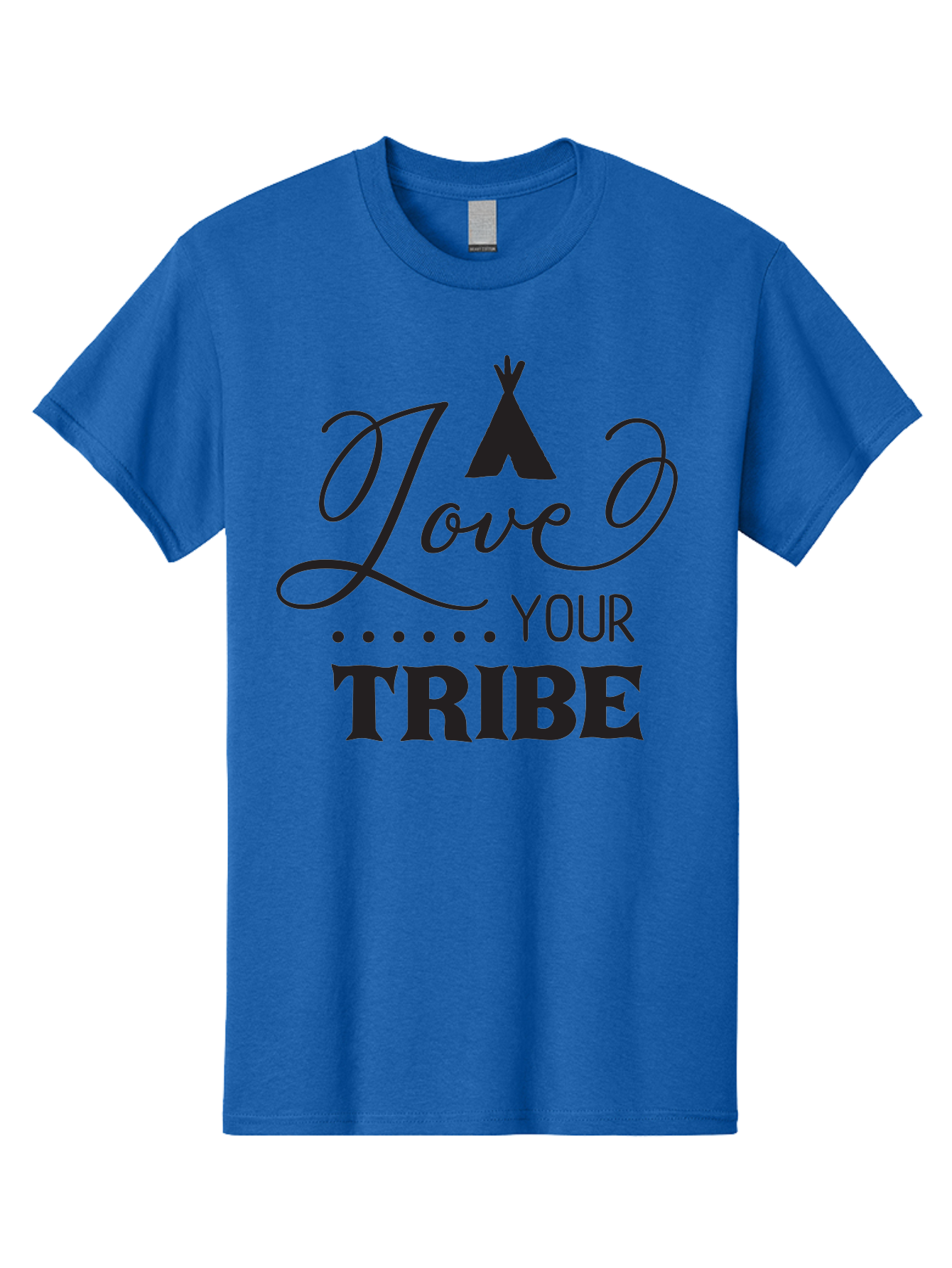 Love-Your-Tribe Men'S Graphic Tee, 100% Cotton, Comfortable Casual Summer Wear, Machine Washable, Love Your Tribe, Tribal Love, Motivational Quote, Inspirational Saying, Teepee Symbol, Unity Phrase, Community Message, Typographic Art Aac982 25