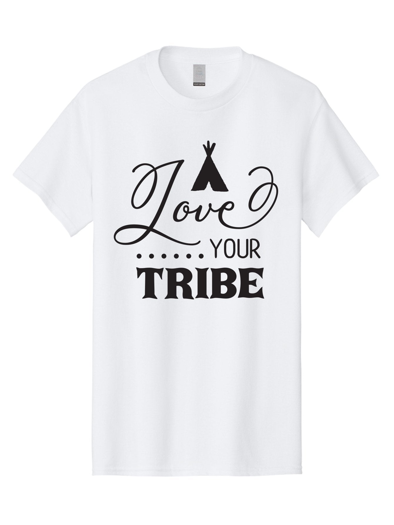 Love-Your-Tribe Men'S Graphic Tee, 100% Cotton, Comfortable Casual Summer Wear, Machine Washable, Love Your Tribe, Tribal Love, Motivational Quote, Inspirational Saying, Teepee Symbol, Unity Phrase, Community Message, Typographic Art Aac982 15