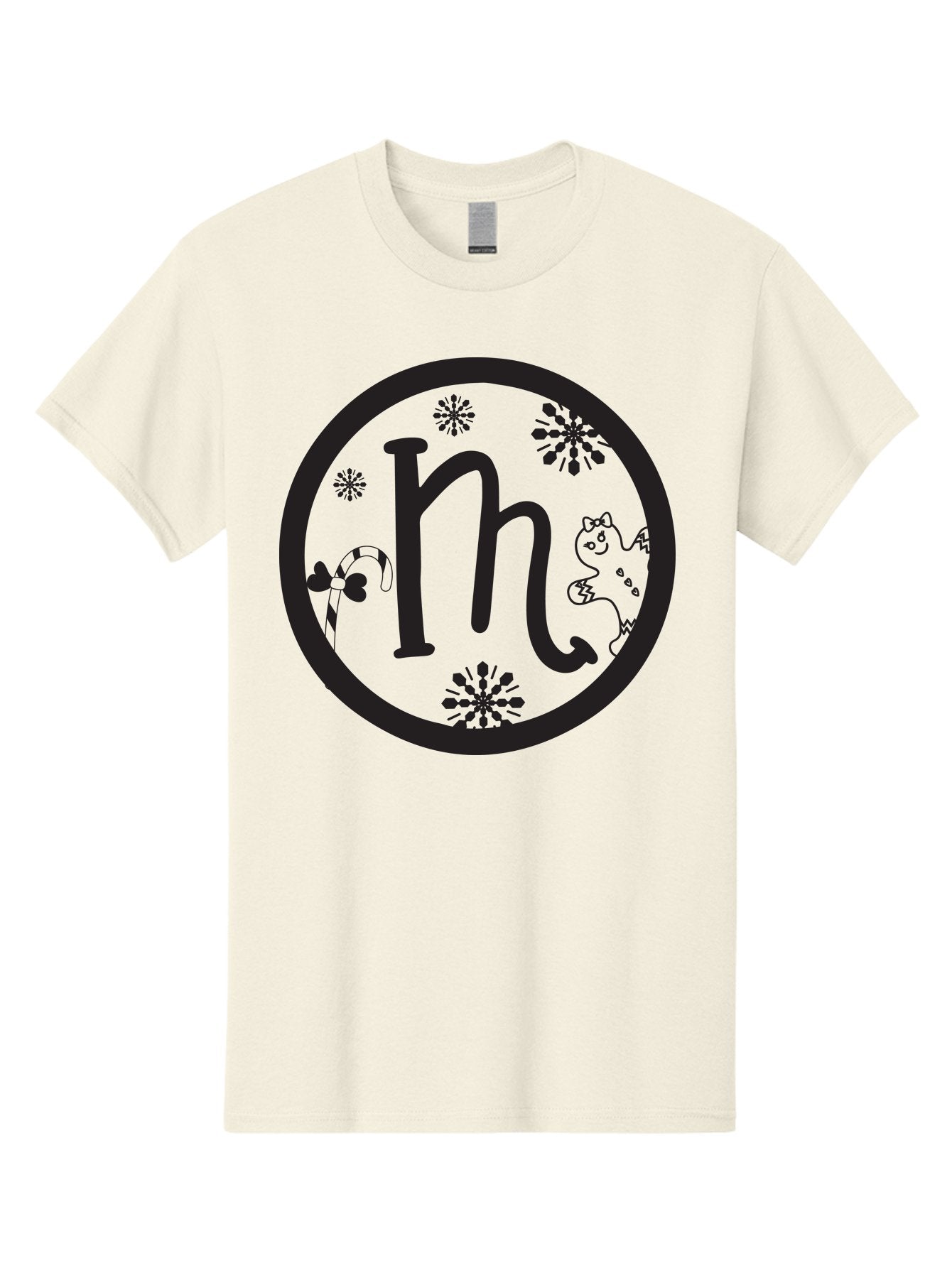 M Men'S Graphic Tee, 100% Cotton, Comfortable Casual Summer Wear, Machine Washable, Black Letter M, Floral Designs, Whimsical Cat, Playful Illustration, Decorative Circle, Cute Cartoon Character, Lovely Doodles, Artistic Typography Aac984 6