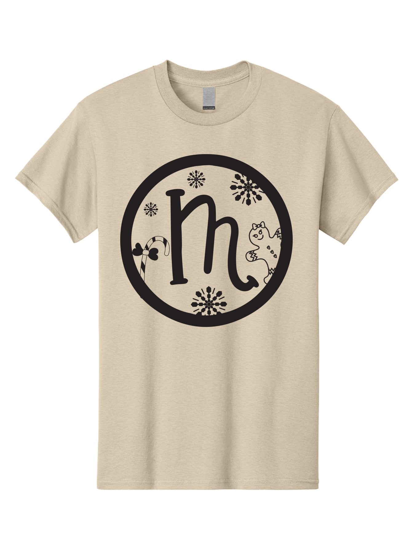 M Men'S Graphic Tee, 100% Cotton, Comfortable Casual Summer Wear, Machine Washable, Black Letter M, Floral Designs, Whimsical Cat, Playful Illustration, Decorative Circle, Cute Cartoon Character, Lovely Doodles, Artistic Typography Aac984 5