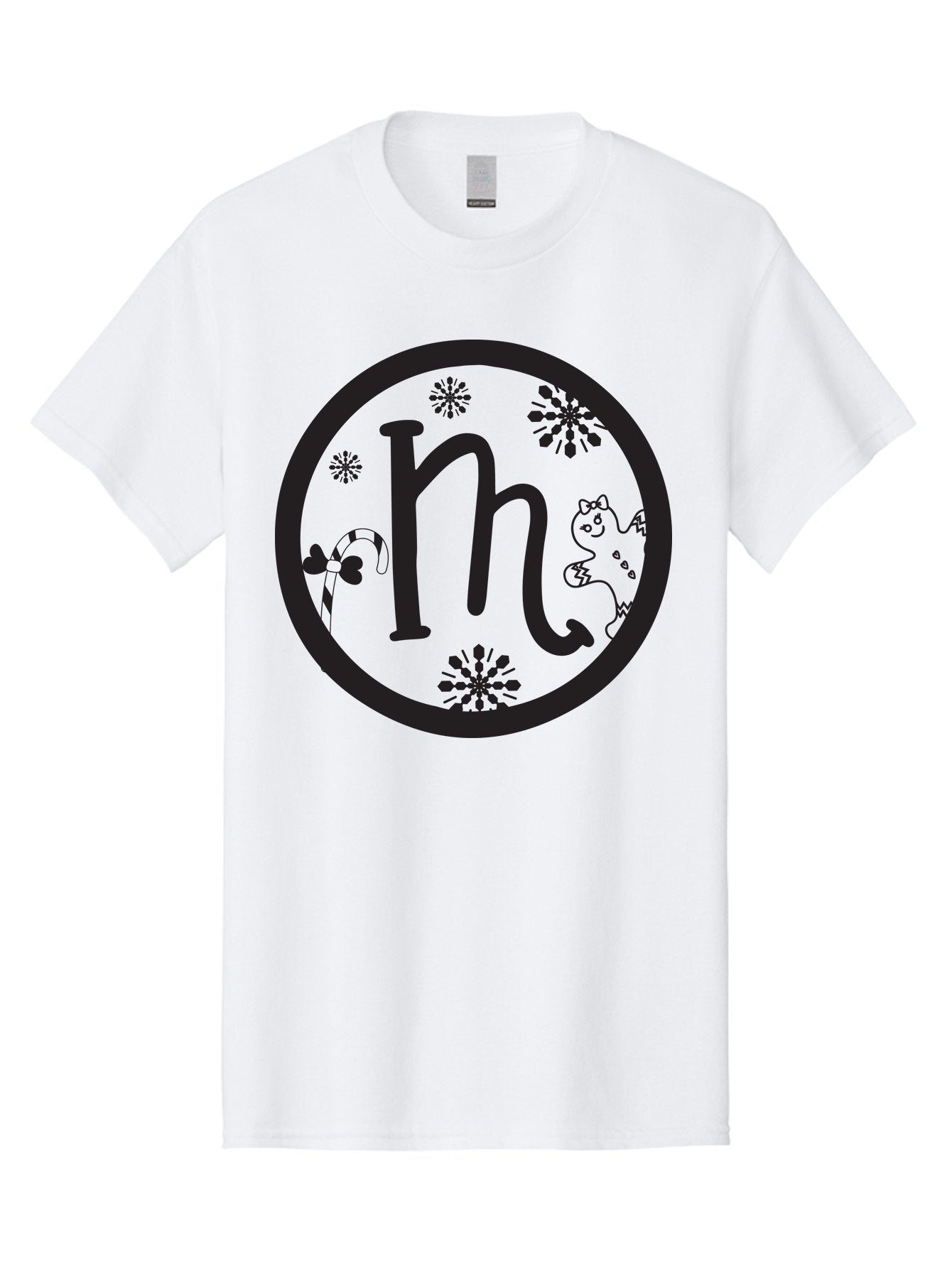 M Men'S Graphic Tee, 100% Cotton, Comfortable Casual Summer Wear, Machine Washable, Black Letter M, Floral Designs, Whimsical Cat, Playful Illustration, Decorative Circle, Cute Cartoon Character, Lovely Doodles, Artistic Typography Aac984 12