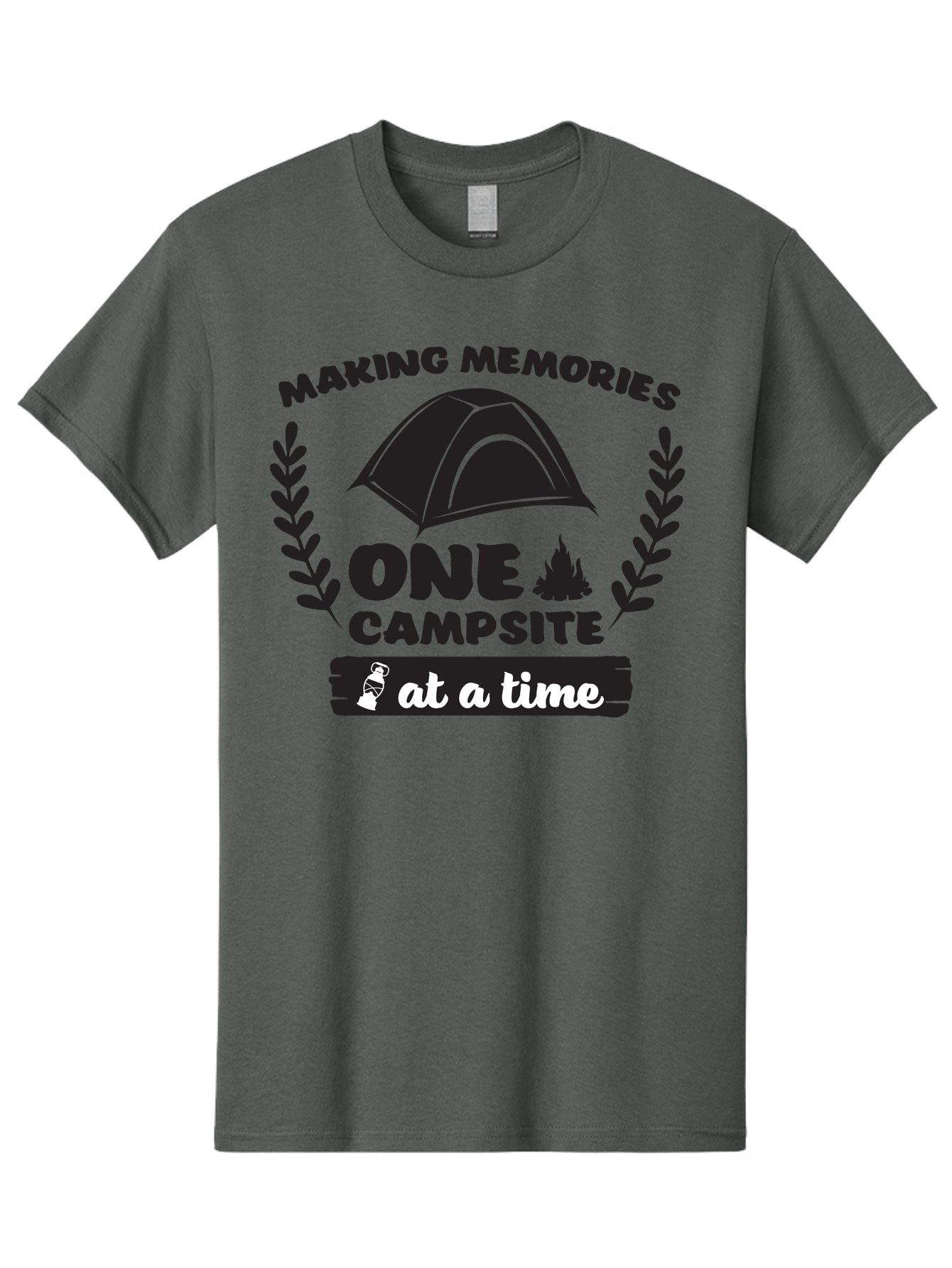 Making-Memories-One-Campsite-At-A-Time Men'S Graphic Tee, 100% Cotton, Comfortable Casual Summer Wear, Machine Washable, Camping Adventures, Outdoor Escapades, Making Memories, One Campsite At A Time, Campsite Fun, Tent Life, Campfire Moments, Aac990 11