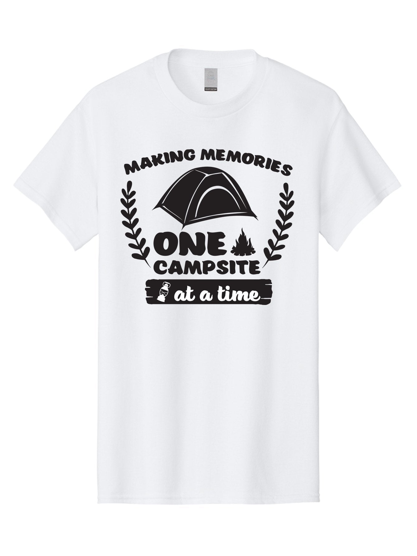 Making-Memories-One-Campsite-At-A-Time Men'S Graphic Tee, 100% Cotton, Comfortable Casual Summer Wear, Machine Washable, Camping Adventures, Outdoor Escapades, Making Memories, One Campsite At A Time, Campsite Fun, Tent Life, Campfire Moments, Aac990 15