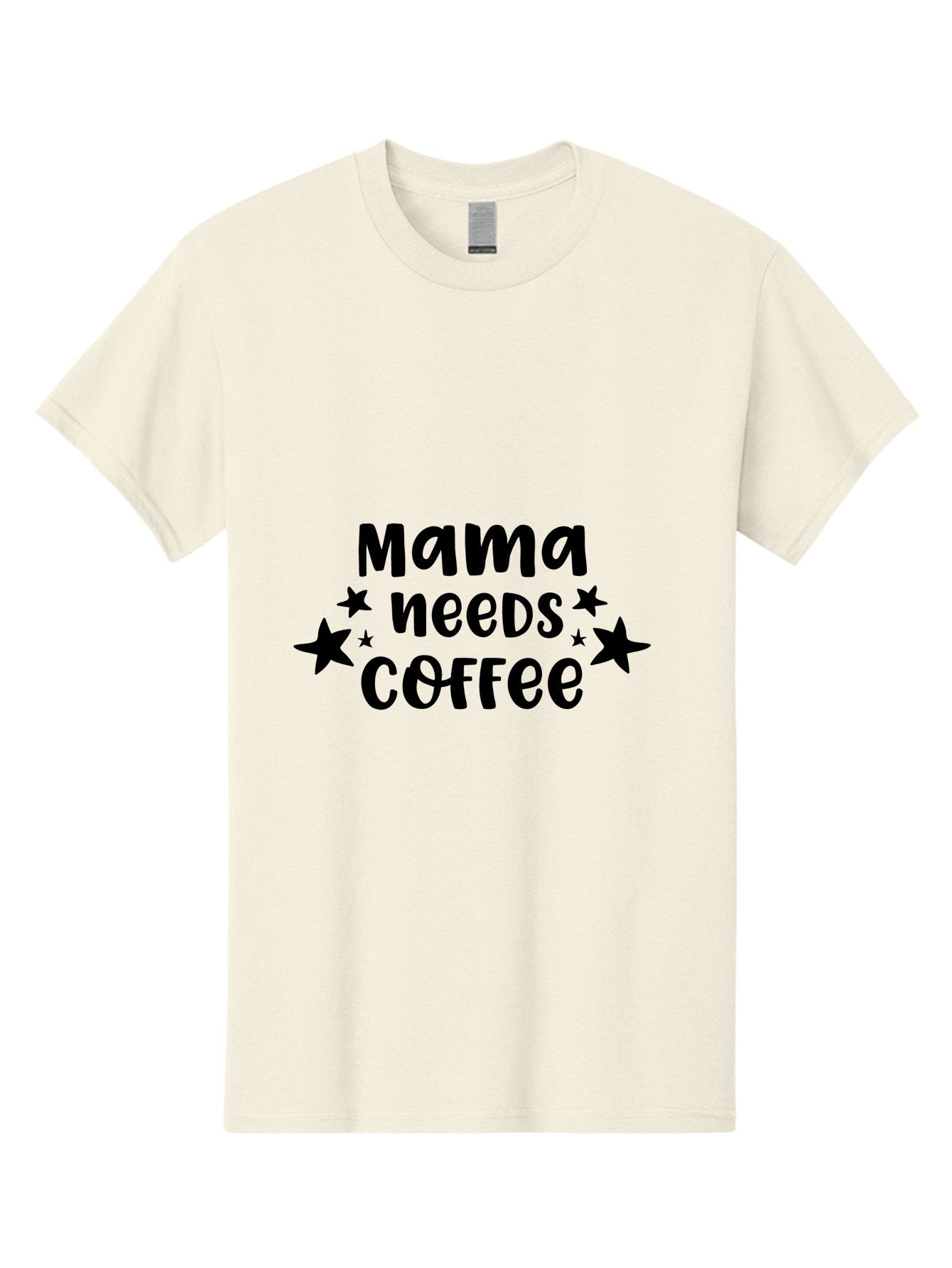 Mama-Needs-Coffee Men'S Graphic Tee, 100% Cotton, Comfortable Casual Summer Wear, Machine Washable, Funny Mom Quotes, Coffee Quote, Mama Needs Coffee, Mom Humor, Coffee Humor, Star Design, Black Text, Mothers Day Gift Aac991 15