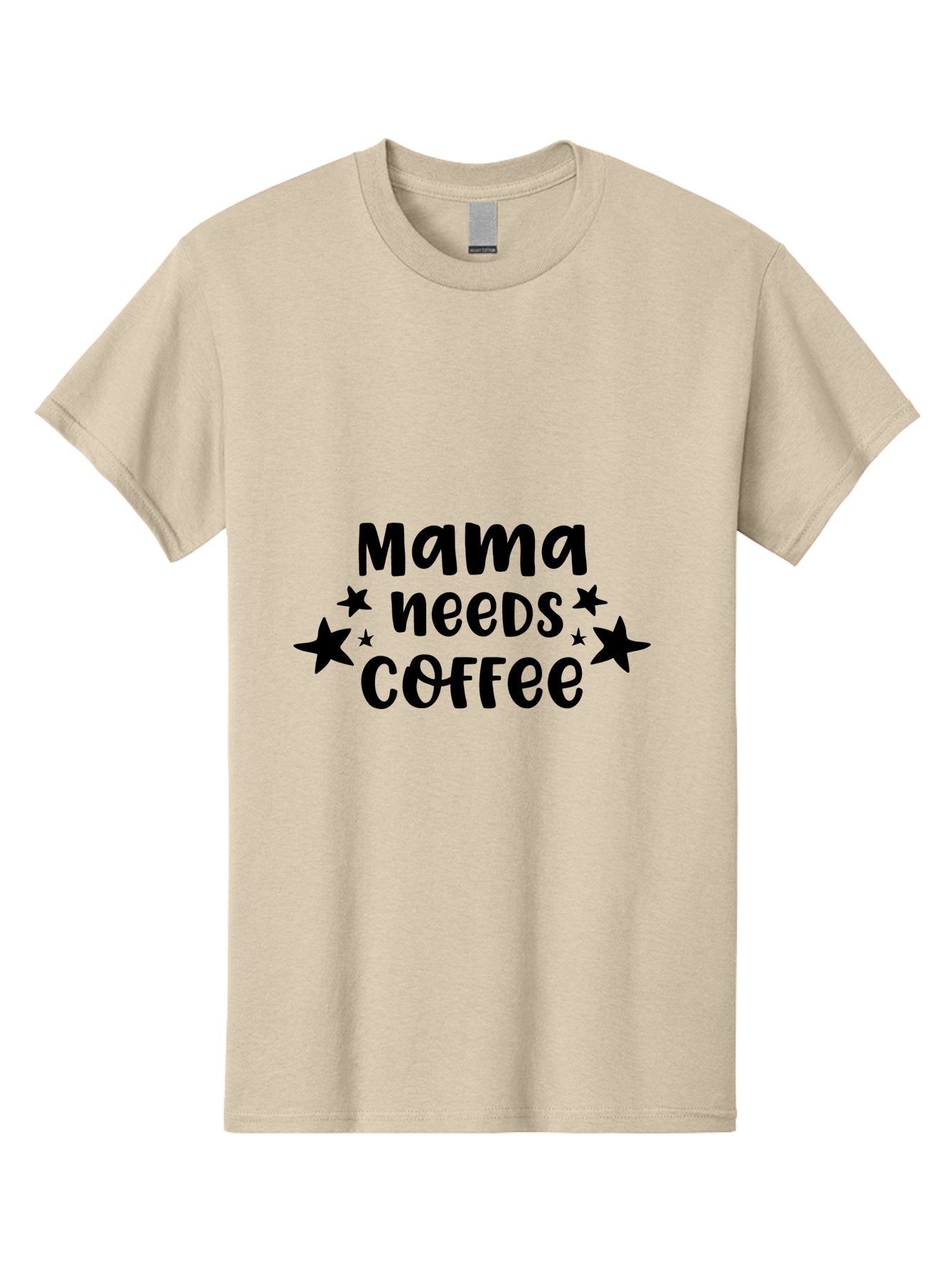 Mama-Needs-Coffee Men'S Graphic Tee, 100% Cotton, Comfortable Casual Summer Wear, Machine Washable, Funny Mom Quotes, Coffee Quote, Mama Needs Coffee, Mom Humor, Coffee Humor, Star Design, Black Text, Mothers Day Gift Aac991 10