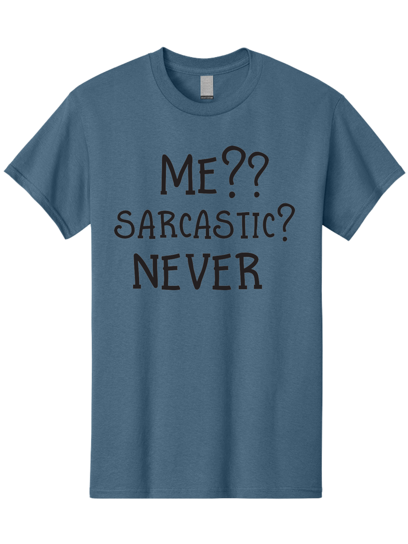 Me-Sarcastic-Never Men'S Graphic Tee, 100% Cotton, Comfortable Casual Summer Wear, Machine Washable, Sarcastic Humor, Funny Quotes, Witty Sayings, Sarcasm, Humor, Irony, Playful Jokes, Meme, Humoristic Expression Aac999 9