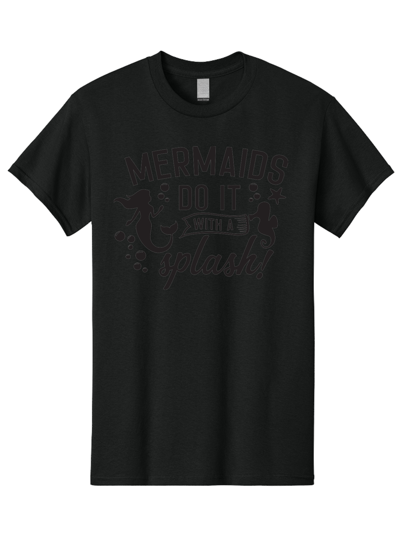 Mermaids-Do-It-With-A-Splash Men'S Graphic Tee, 100% Cotton, Comfortable Casual Summer Wear, Machine Washable, Mermaid Silhouettes, Ocean Creatures, Playful Graphics, Whimsical Design, Underwater Theme, Aquatic Life, Fun Phrases, Aad002 7