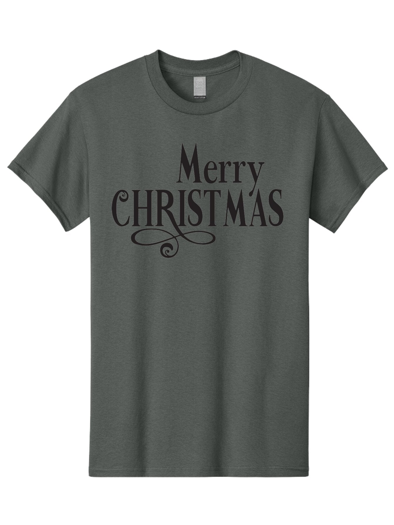Merry-Christmas-1 Men'S Graphic Tee, 100% Cotton, Comfortable Casual Summer Wear, Machine Washable, Happy Holidays, Festive Greeting, Christmas Wishes, Holiday Season, Merry Christmas Message, Joyful Christmas, Christmas Card, Black Text Aad003 7