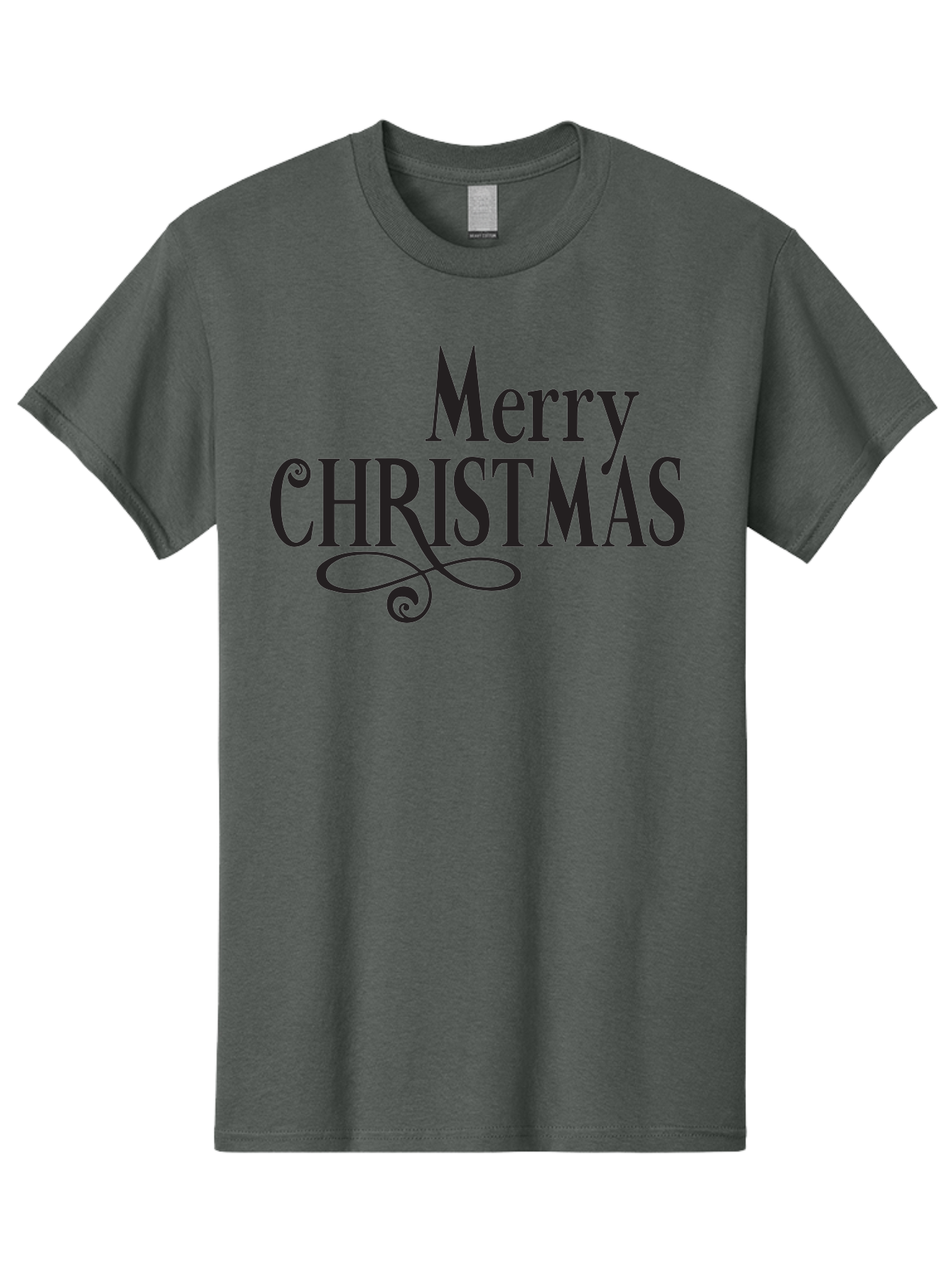 Merry-Christmas-1 Men'S Graphic Tee, 100% Cotton, Comfortable Casual Summer Wear, Machine Washable, Happy Holidays, Festive Greeting, Christmas Wishes, Holiday Season, Merry Christmas Message, Joyful Christmas, Christmas Card, Black Text Aad003 25