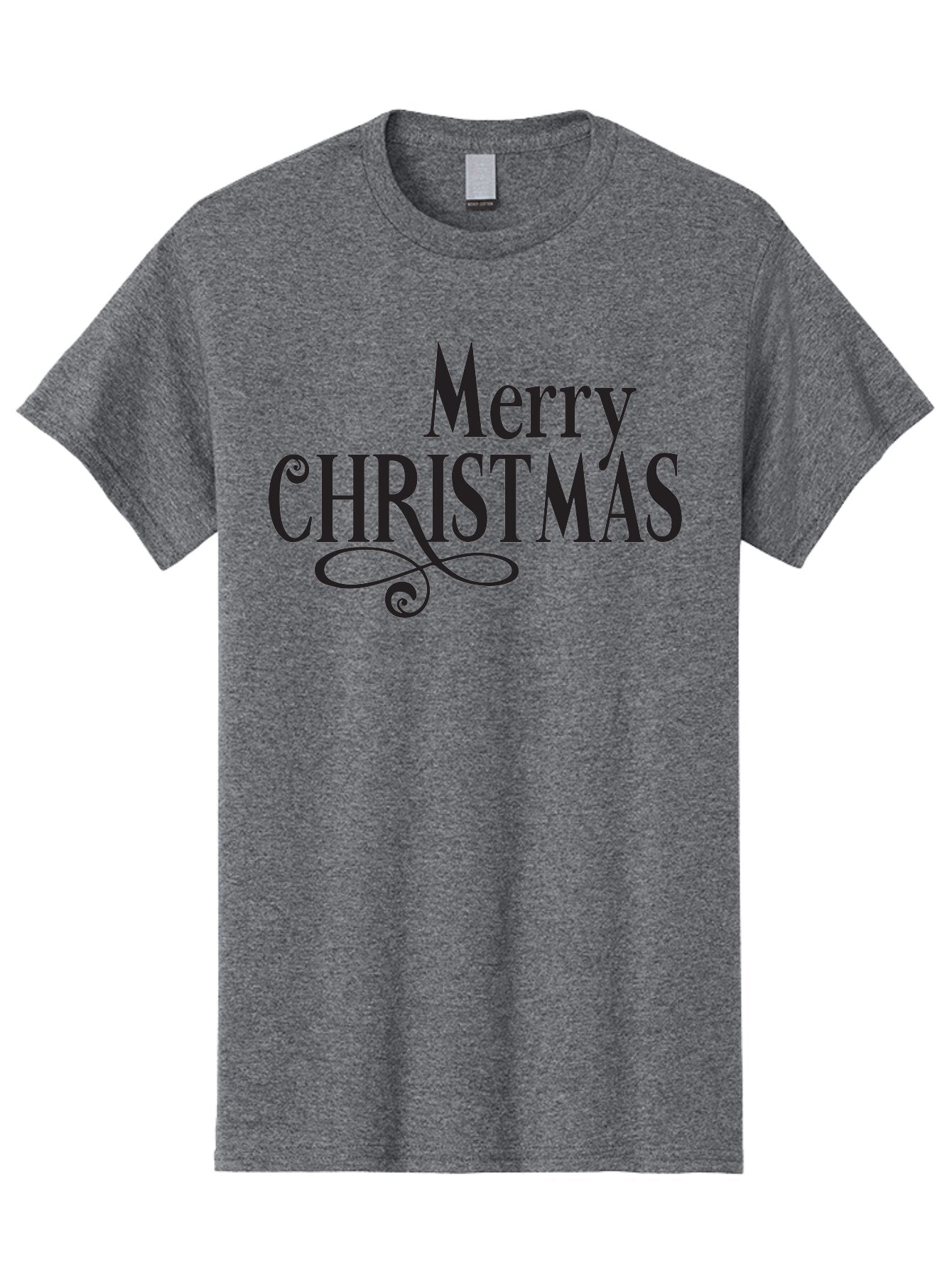 Merry-Christmas-1 Men'S Graphic Tee, 100% Cotton, Comfortable Casual Summer Wear, Machine Washable, Happy Holidays, Festive Greeting, Christmas Wishes, Holiday Season, Merry Christmas Message, Joyful Christmas, Christmas Card, Black Text Aad003 11