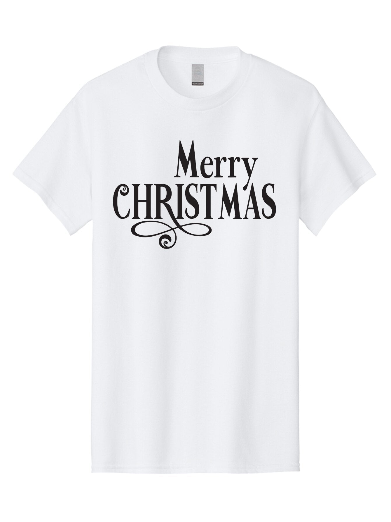 Merry-Christmas-1 Men'S Graphic Tee, 100% Cotton, Comfortable Casual Summer Wear, Machine Washable, Happy Holidays, Festive Greeting, Christmas Wishes, Holiday Season, Merry Christmas Message, Joyful Christmas, Christmas Card, Black Text Aad003 10