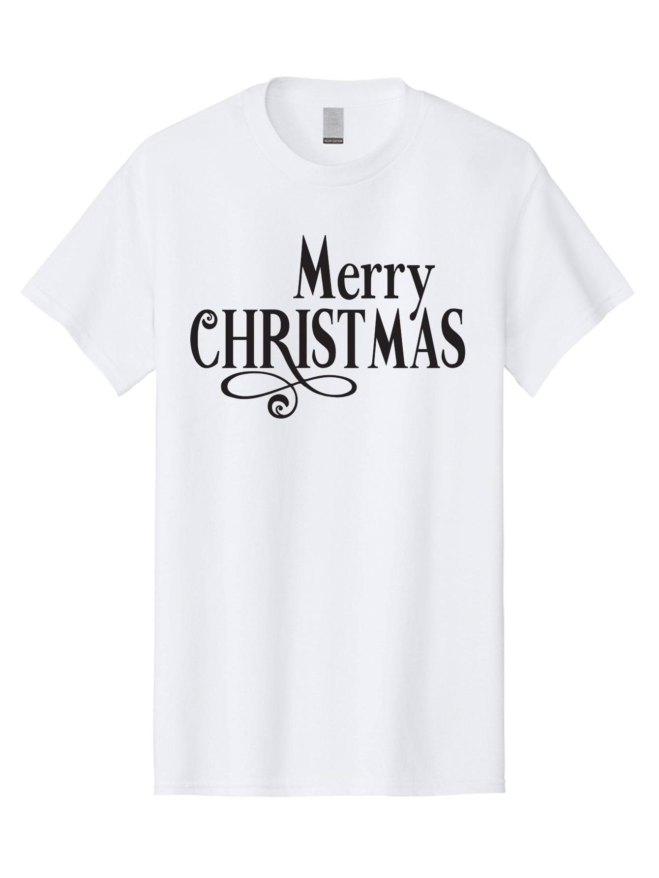 Merry-Christmas-1 Men'S Graphic Tee, 100% Cotton, Comfortable Casual Summer Wear, Machine Washable, Happy Holidays, Festive Greeting, Christmas Wishes, Holiday Season, Merry Christmas Message, Joyful Christmas, Christmas Card, Black Text Aad003 27