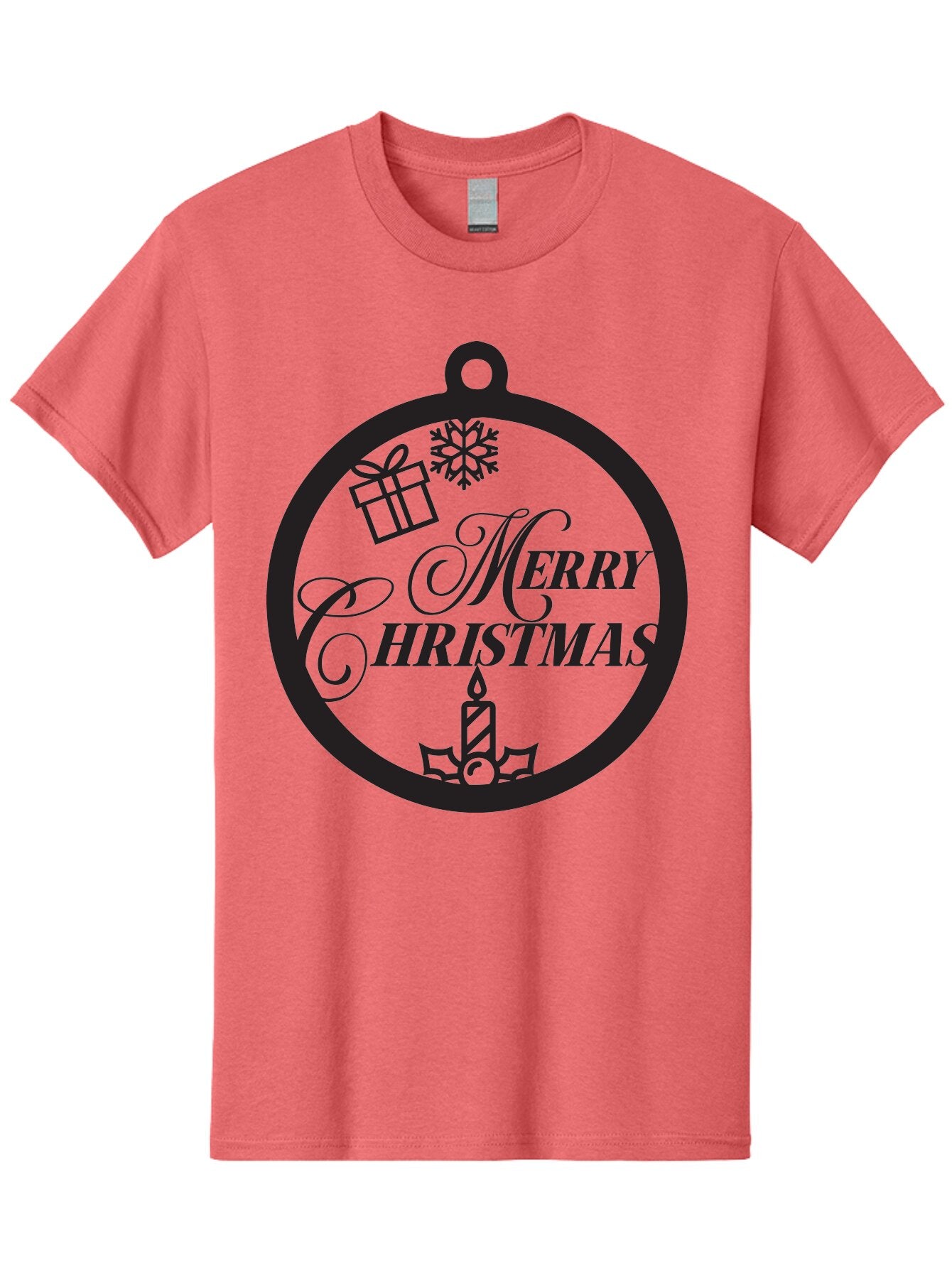 Merry-Christmas Men'S Graphic Tee, 100% Cotton, Comfortable Casual Summer Wear, Machine Washable, Christmas Ornament, Festive Decorations, Holiday Cheer, Merry Christmas Message, Gift Giving, Candlelight, Snowflake, Christmas Gifts, Aad004 15