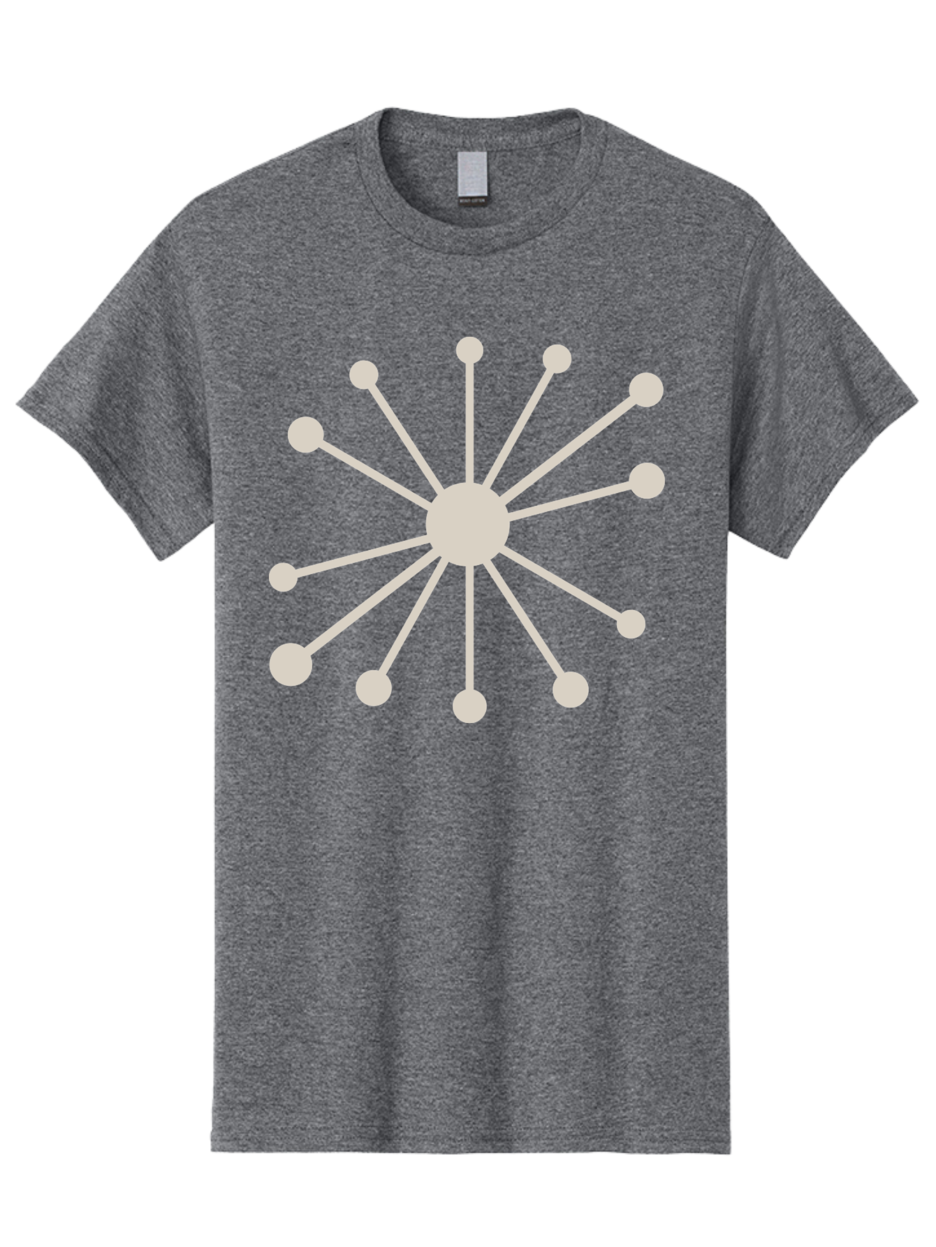 Molecular-Structure Men'S Graphic Tee, 100% Cotton, Comfortable Casual Summer Wear, Machine Washable, Network Diagram, Interconnected Nodes, Web Design, Digital Connections, Futuristic Tech, Abstract Art, Modern Graphic, Minimalist Style Aad010 3