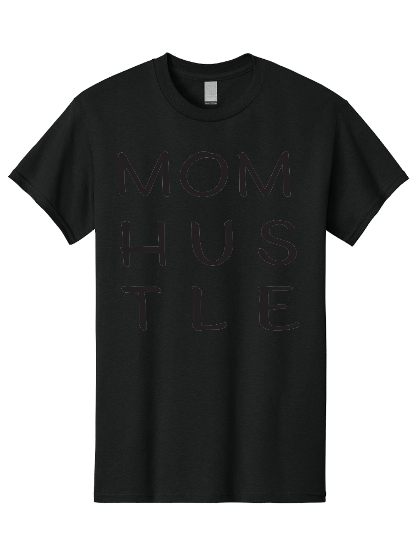 Mom-Hustle Men'S Graphic Tee, 100% Cotton, Comfortable Casual Summer Wear, Machine Washable, Motivational Quote, Mom Hustle, Handwritten Text, Black Font, Inspirational Phrase, Empowerment Message, Handwritten Style Aad011 17