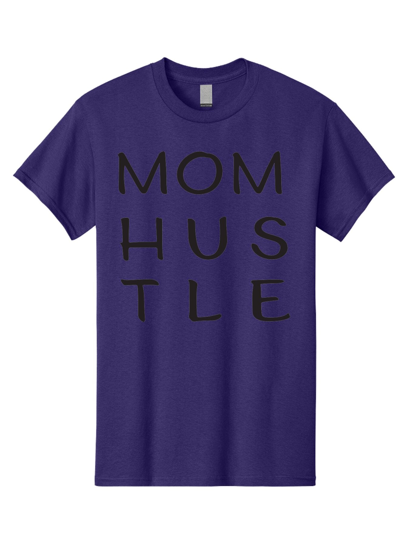 Mom-Hustle Men'S Graphic Tee, 100% Cotton, Comfortable Casual Summer Wear, Machine Washable, Motivational Quote, Mom Hustle, Handwritten Text, Black Font, Inspirational Phrase, Empowerment Message, Handwritten Style Aad011 10