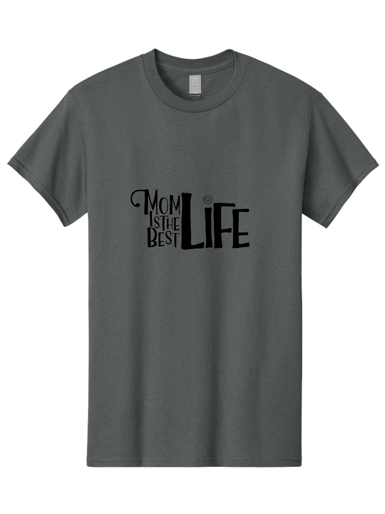 Mom-Is-The-Best-Life Men'S Graphic Tee, 100% Cotton, Comfortable Casual Summer Wear, Machine Washable, Mom Life, Motherhood, Mom Quotes, Inspirational Quotes, Quote Art, Typography, Mom Is The Best, Mother'S Day Gift Ideas, Parenting Aad012 7