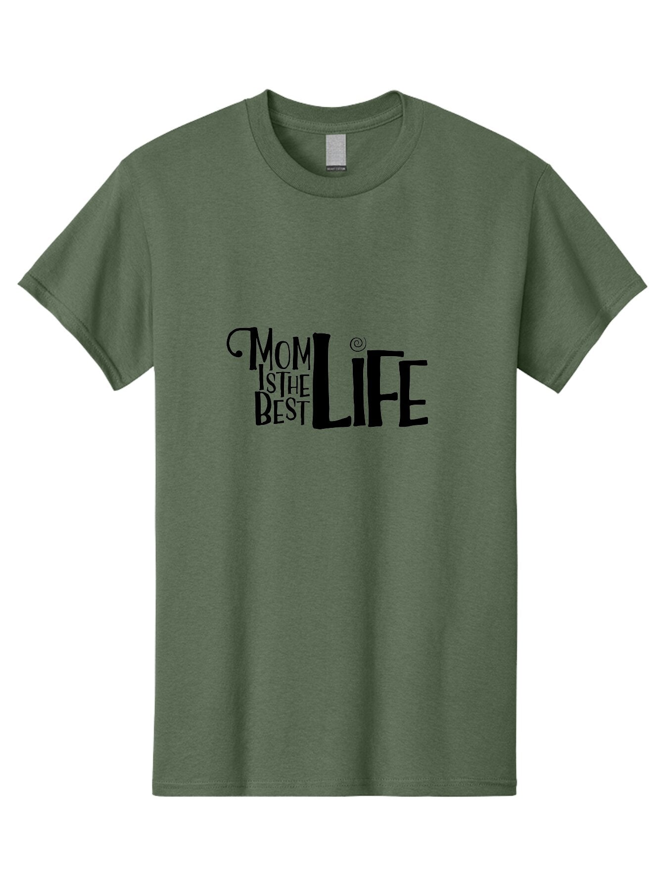 Mom-Is-The-Best-Life Men'S Graphic Tee, 100% Cotton, Comfortable Casual Summer Wear, Machine Washable, Mom Life, Motherhood, Mom Quotes, Inspirational Quotes, Quote Art, Typography, Mom Is The Best, Mother'S Day Gift Ideas, Parenting Aad012 5