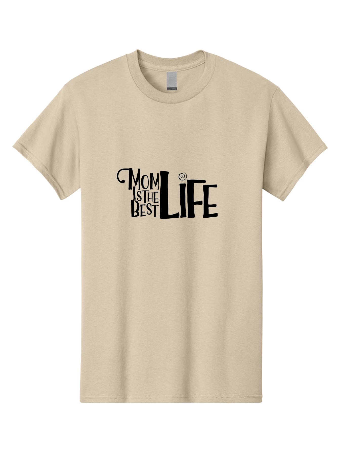 Mom-Is-The-Best-Life Men'S Graphic Tee, 100% Cotton, Comfortable Casual Summer Wear, Machine Washable, Mom Life, Motherhood, Mom Quotes, Inspirational Quotes, Quote Art, Typography, Mom Is The Best, Mother'S Day Gift Ideas, Parenting Aad012