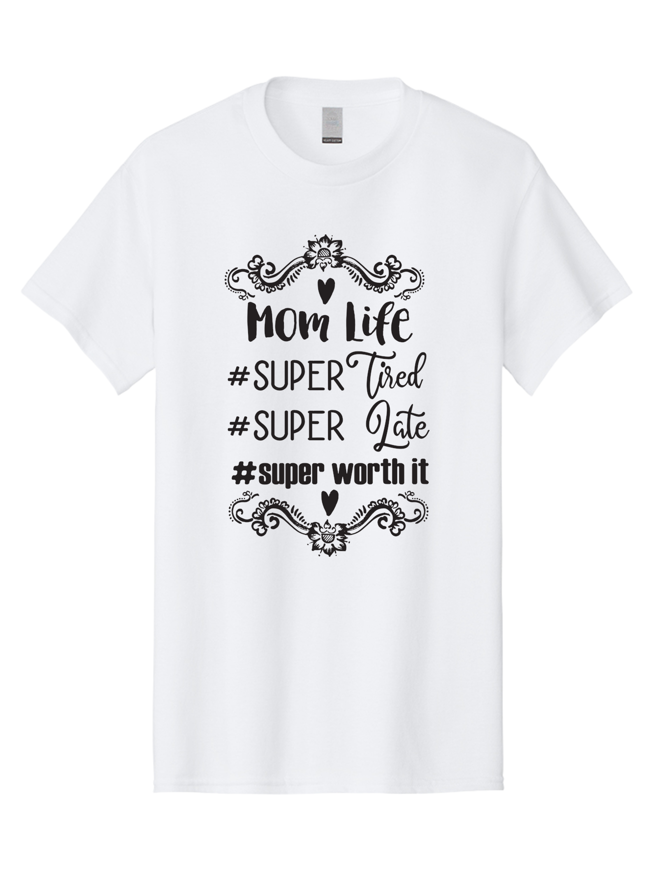 Mom-Life Men'S Graphic Tee, 100% Cotton, Comfortable Casual Summer Wear, Machine Washable, Mom Life, Motherhood, Parenting, Parenting Quote, Super Tired, Super Late, Super Worth It, Motherhood Journey, Mom Quote, Parenting Life Aad013 27