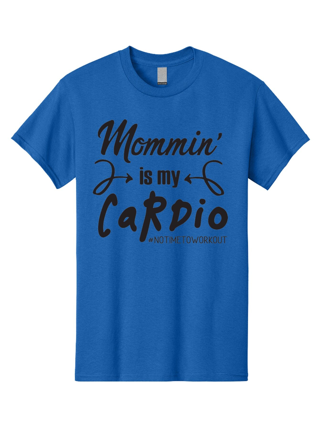 Mommin-Is-My-Cardio Men'S Graphic Tee, 100% Cotton, Comfortable Casual Summer Wear, Machine Washable, Mom Life, Mommin', Cardio Workout, Funny Quotes, Mom Humor, Parenting, Motherhood, Fitness Motivation, Humor For Moms, No Time To Workout Aad016 6