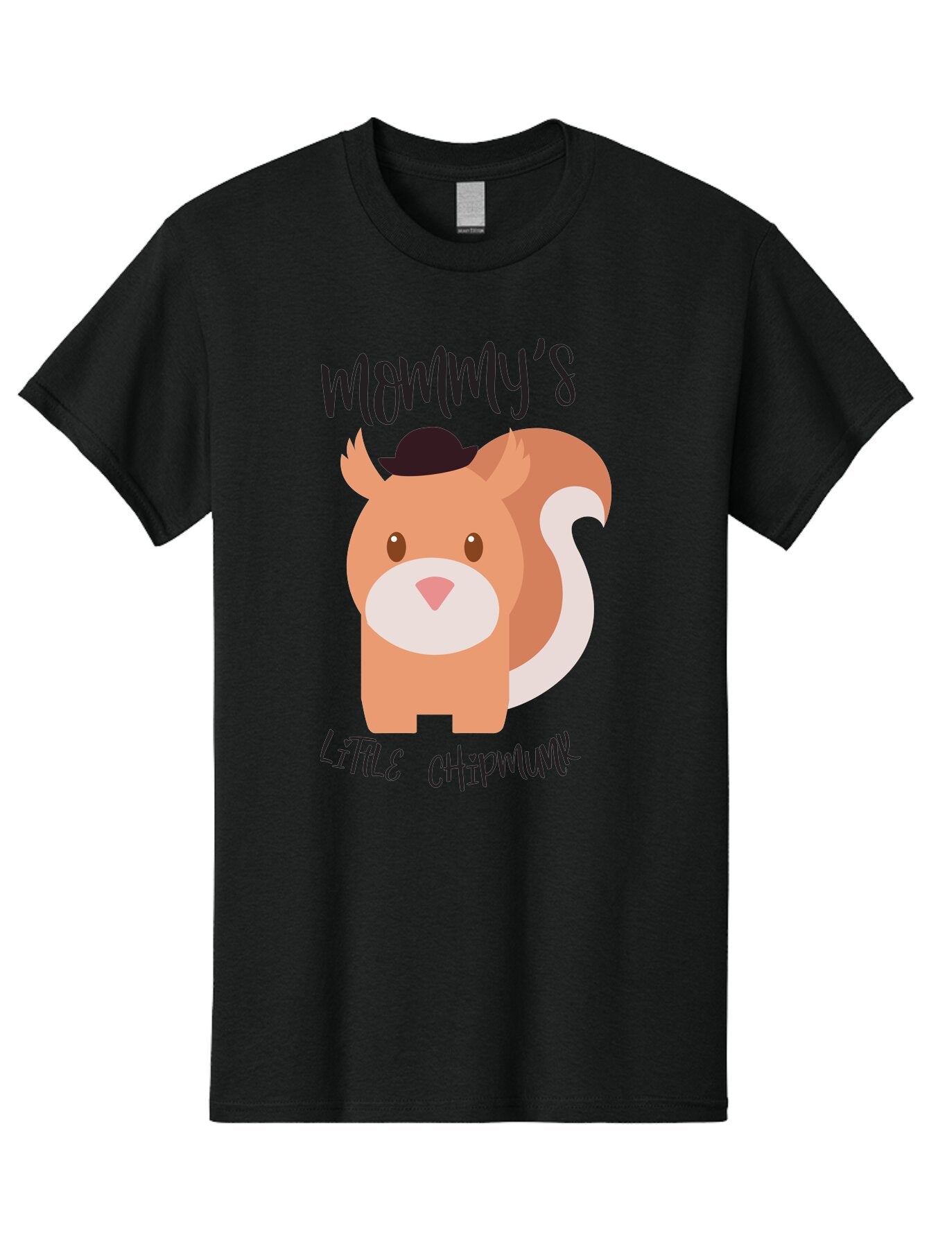 Mommy-S-Little-Chipmunk Men'S Graphic Tee, 100% Cotton, Comfortable Casual Summer Wear, Machine Washable, Chipmunk Cartoon, Animal Graphics, Cartoon Character Design, Nursery Art, Cute Squirrel Illustration, Children'S Graphic Design, Aad017 13