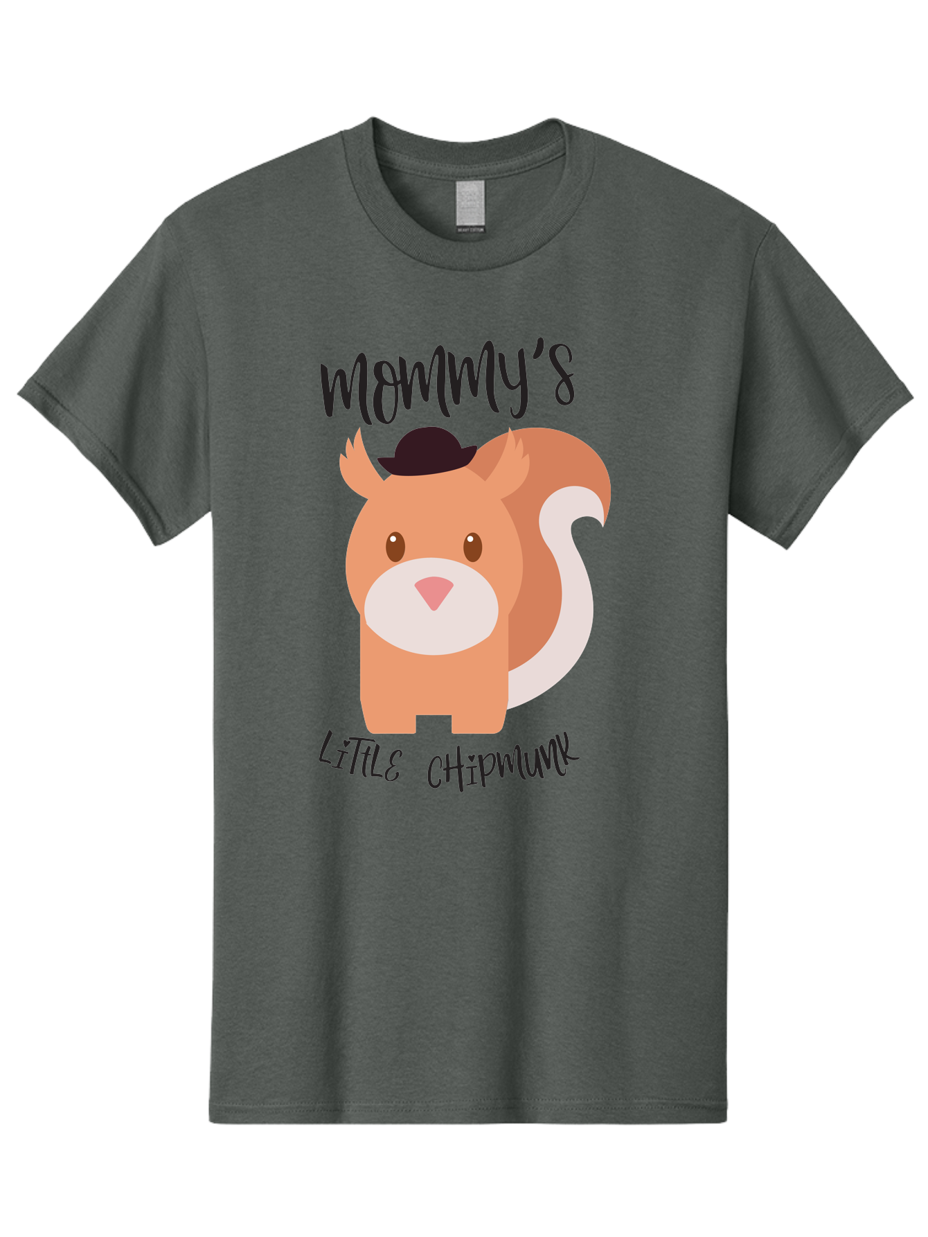 Mommy-S-Little-Chipmunk Men'S Graphic Tee, 100% Cotton, Comfortable Casual Summer Wear, Machine Washable, Chipmunk Cartoon, Animal Graphics, Cartoon Character Design, Nursery Art, Cute Squirrel Illustration, Children'S Graphic Design, Aad017 11