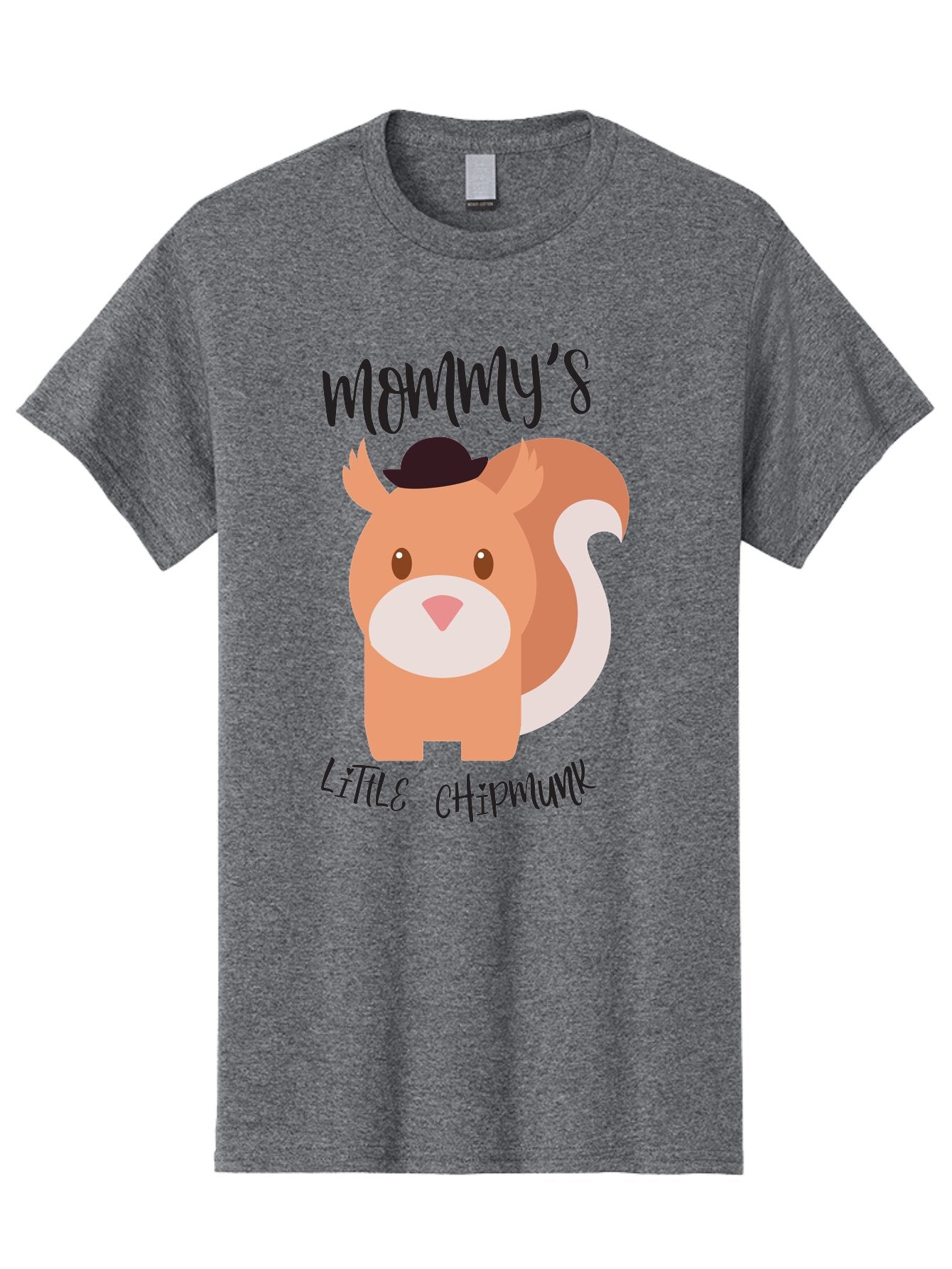 Mommy-S-Little-Chipmunk Men'S Graphic Tee, 100% Cotton, Comfortable Casual Summer Wear, Machine Washable, Chipmunk Cartoon, Animal Graphics, Cartoon Character Design, Nursery Art, Cute Squirrel Illustration, Children'S Graphic Design, Aad017 12